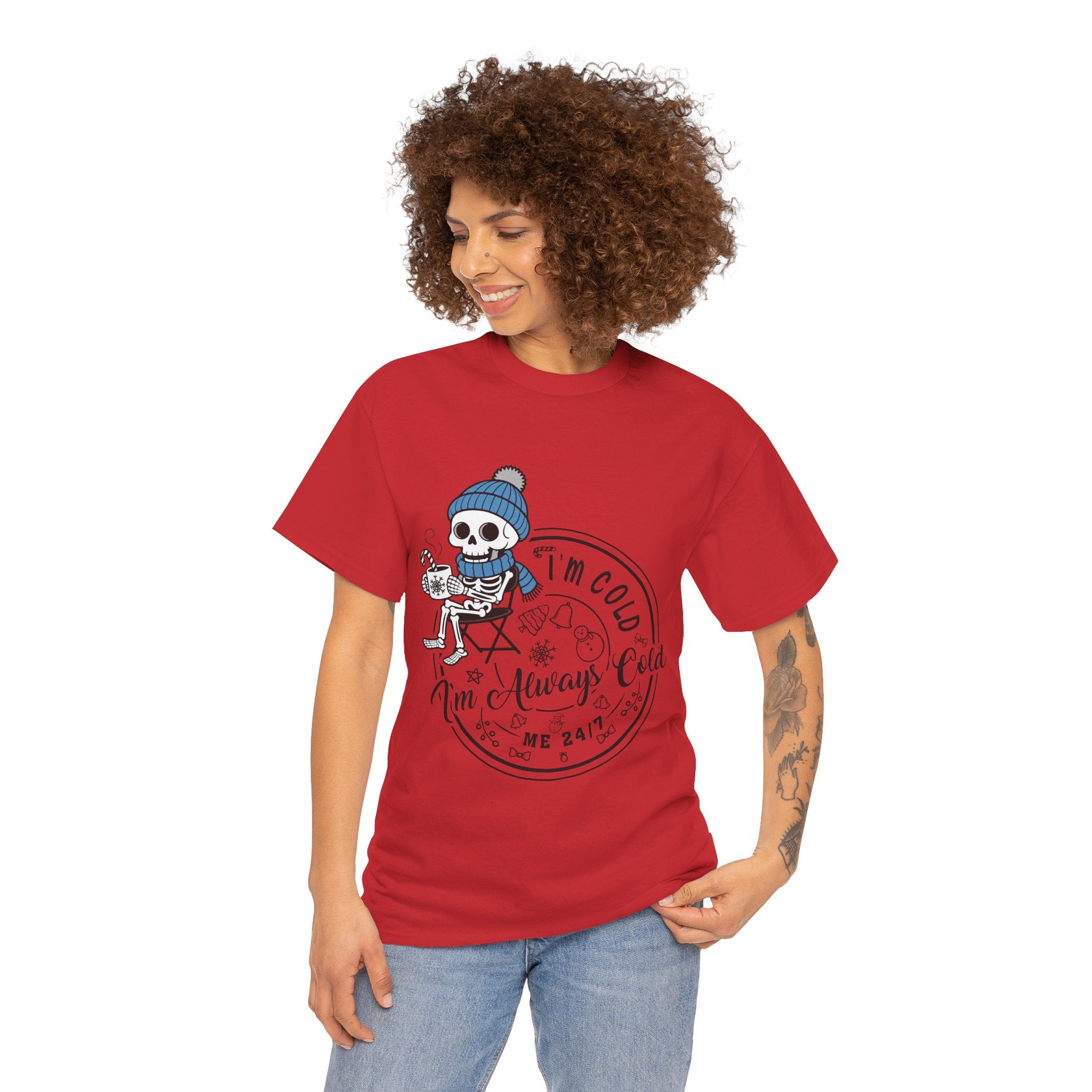 Cozy Skeleton Unisex Cotton Tee