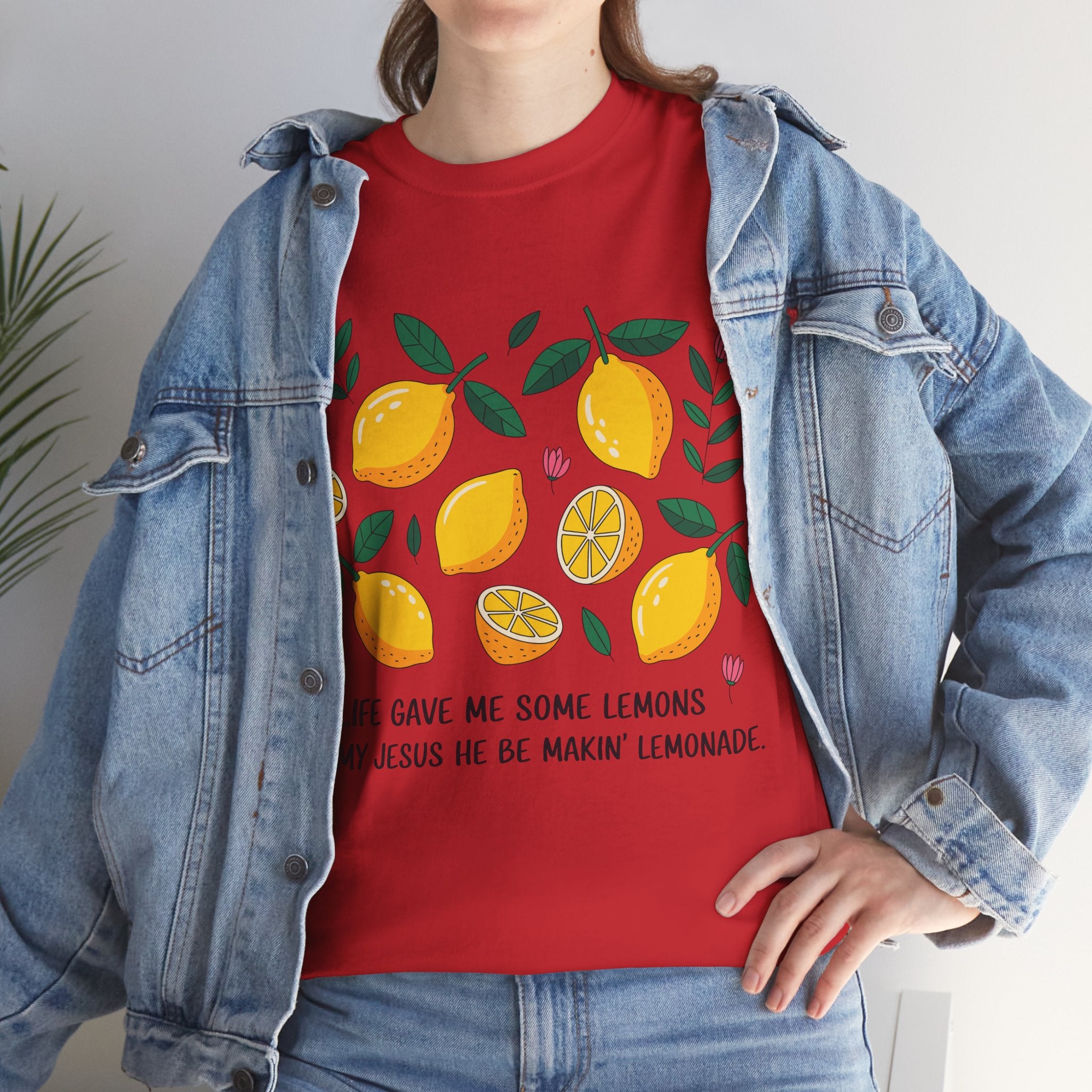 Christian Lemonade Tee — "Life gave me some lemons but my Jesus he be makin’ lemonade"Unisex Cotton Tee