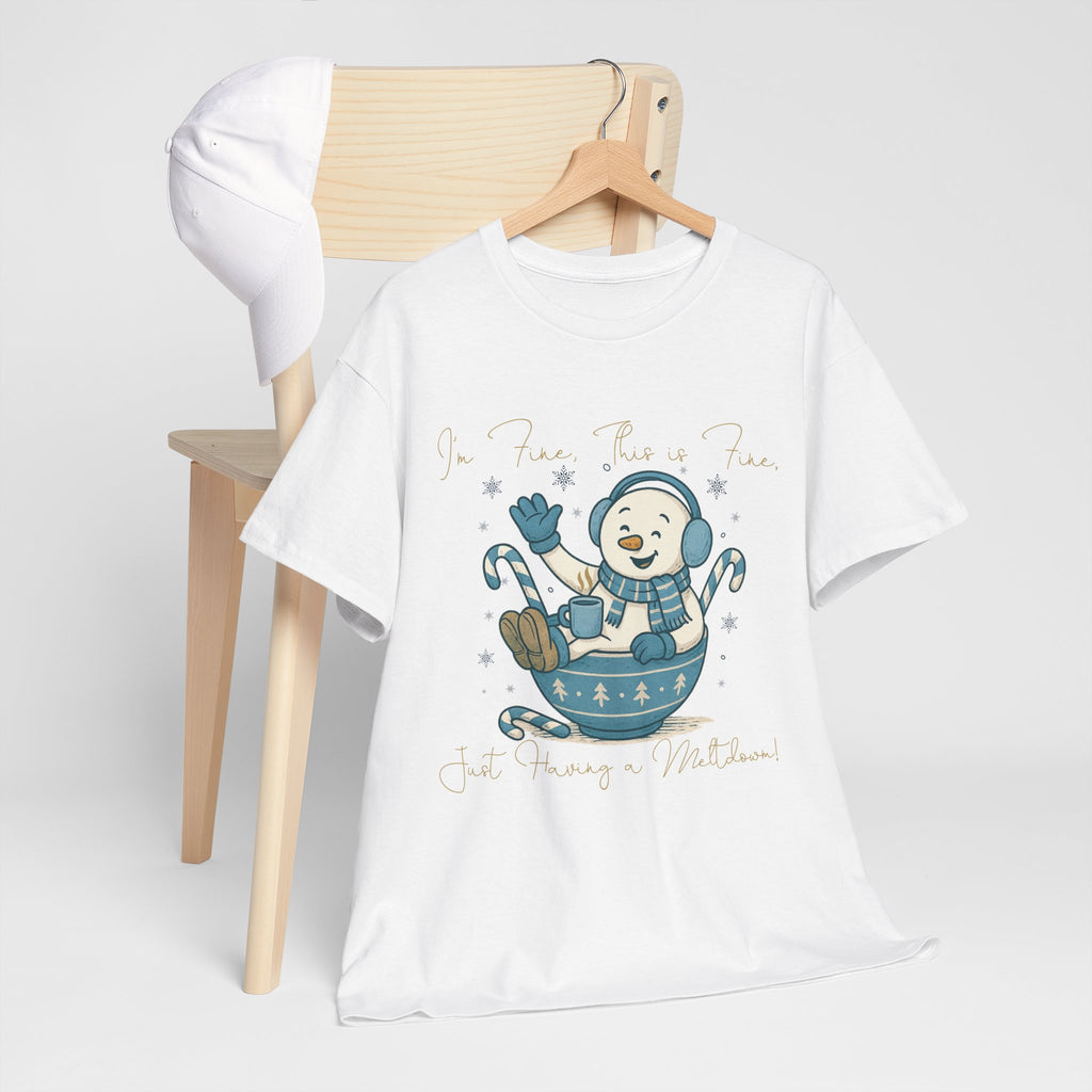 Snowman Hot Cocoa Unisex Cotton Tee