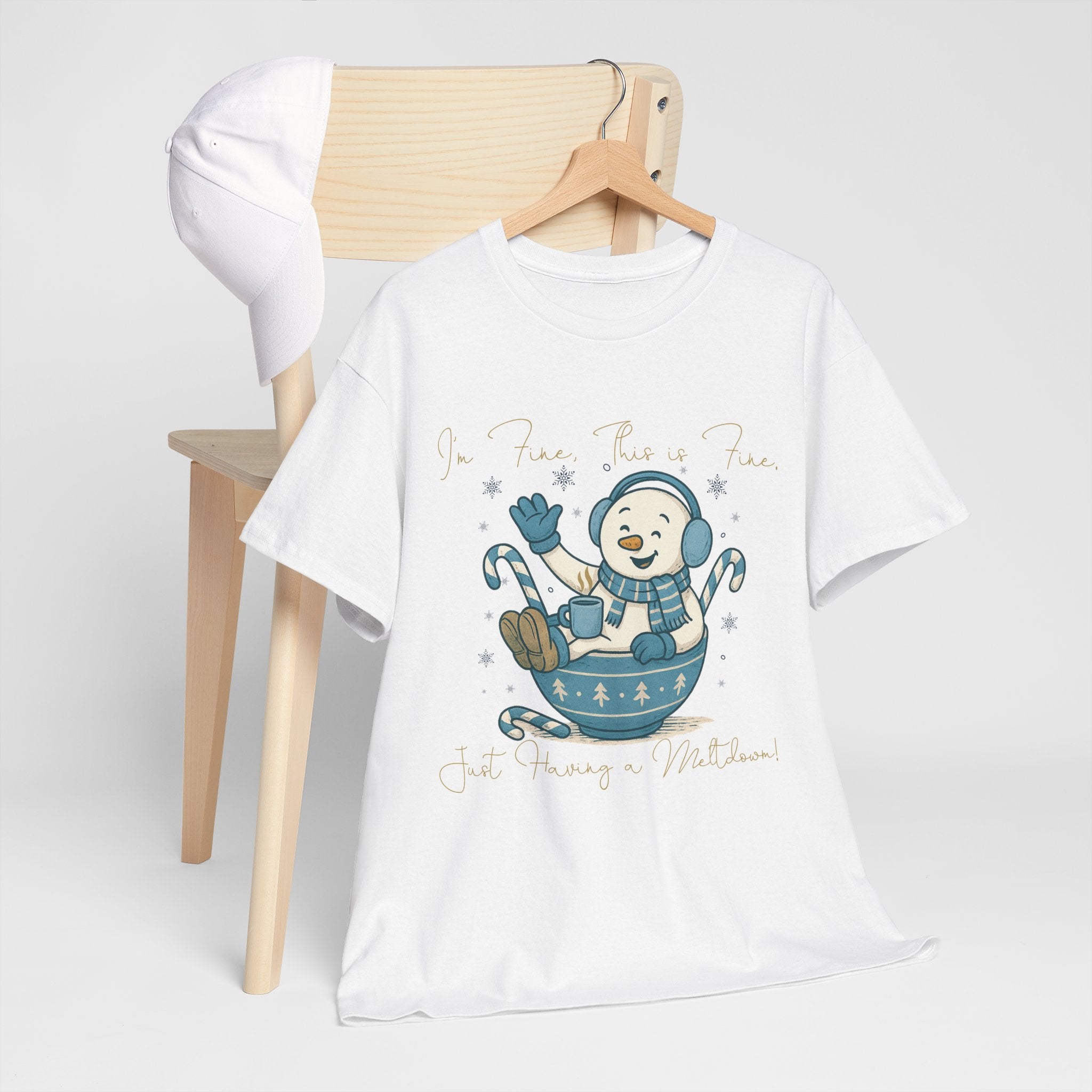 Snowman Hot Cocoa Unisex Cotton Tee