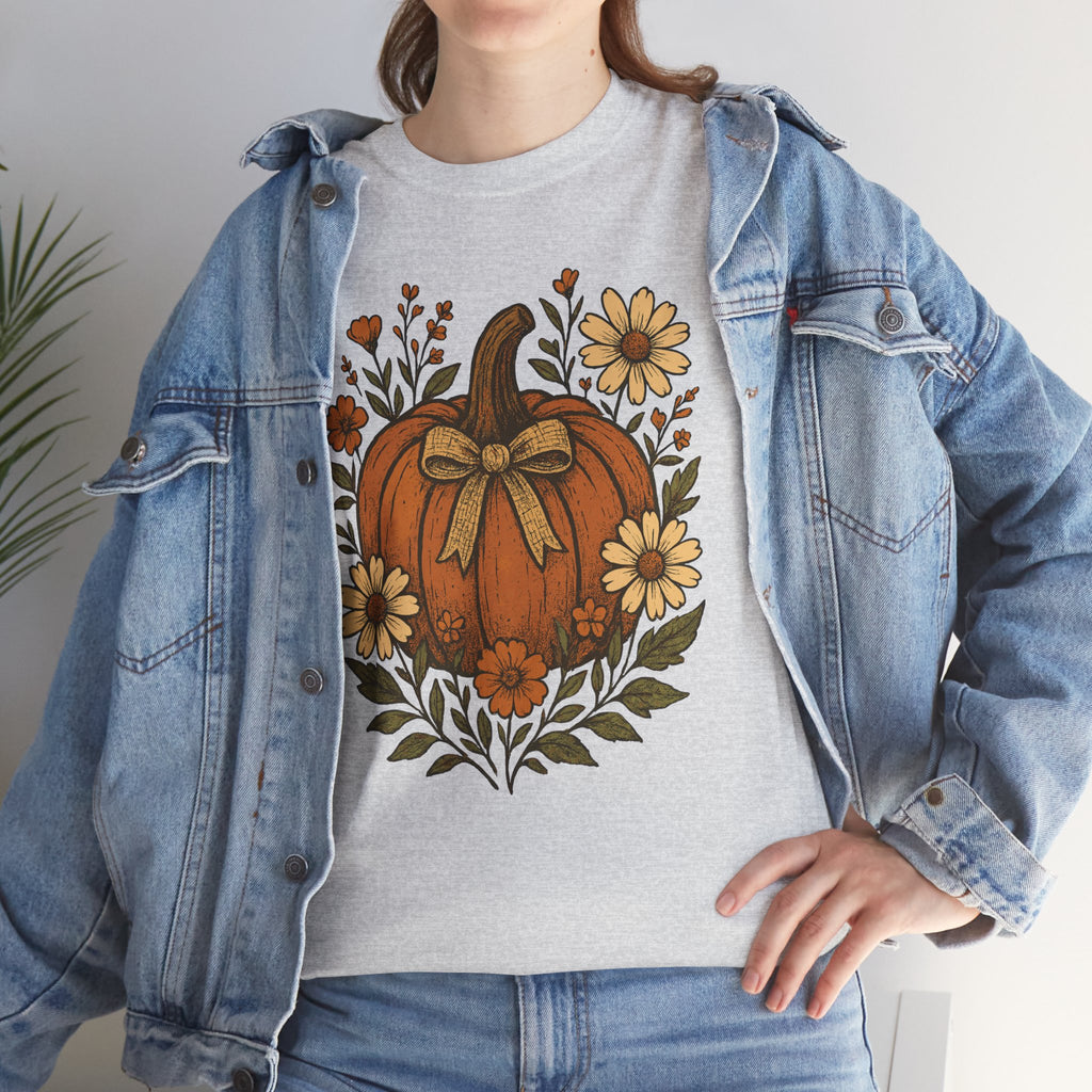 Pumpkin Daisy Unisex Cotton Tee