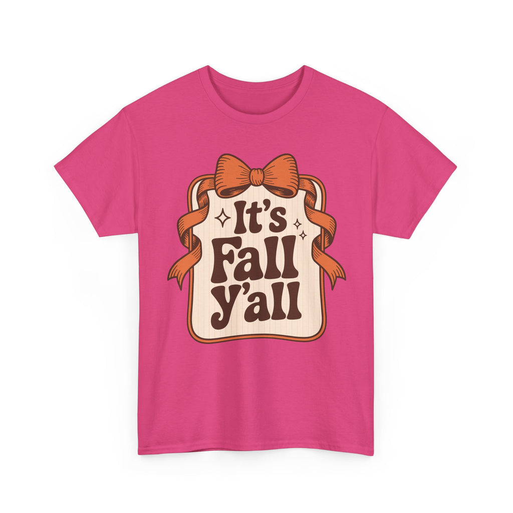 It’s Fall Y’all Autumn Ribbon Unisex Cotton Tee