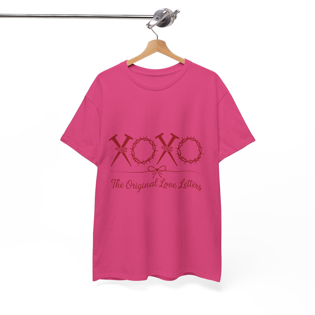 Christian Valentine Tee — “XOXO” Nails & Thorn Crowns, “The Original Love Letters”... Unisex Cotton Tee
