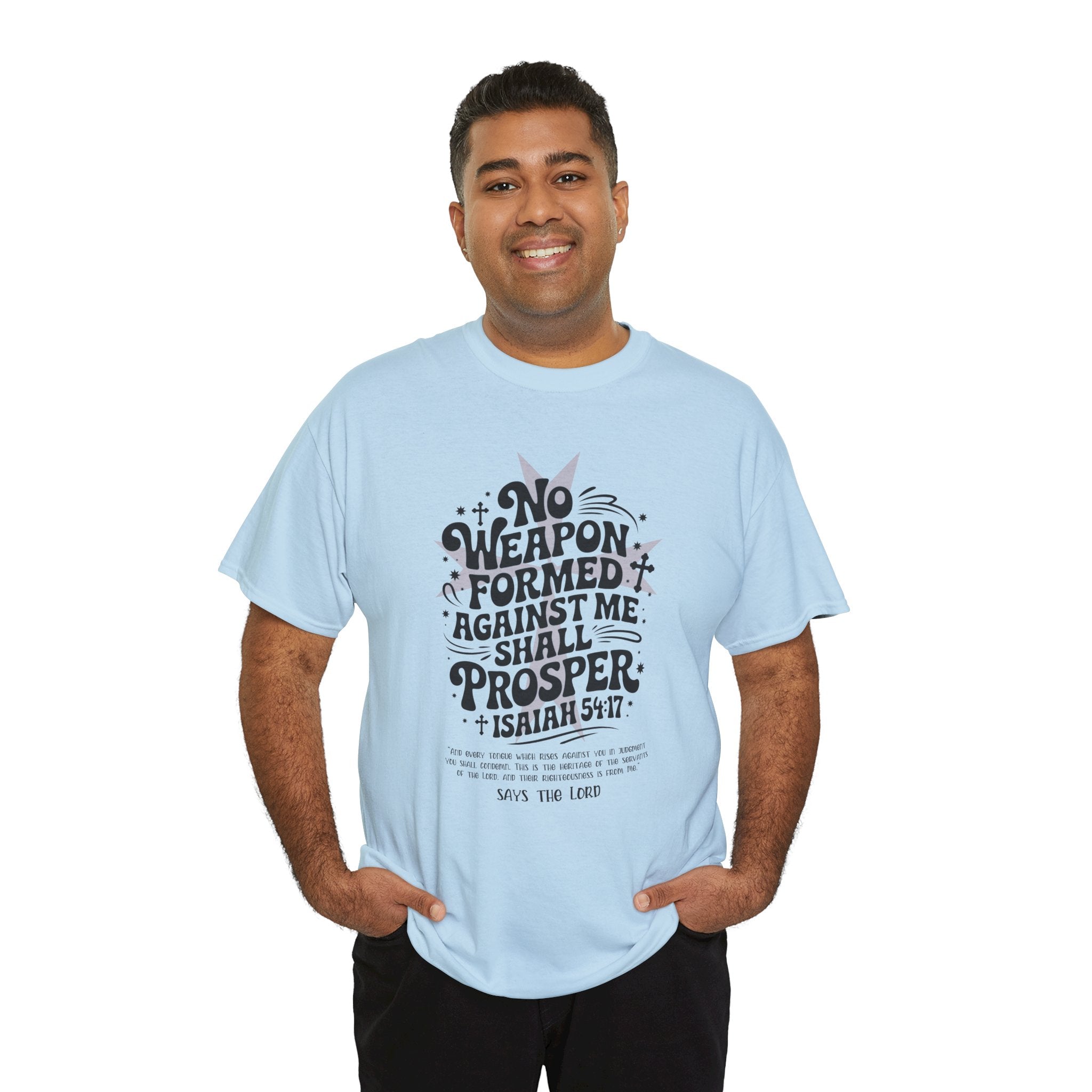 Christian Cross Text Art T-Shirt — Faith & Salvation Unisex Cotton Tee