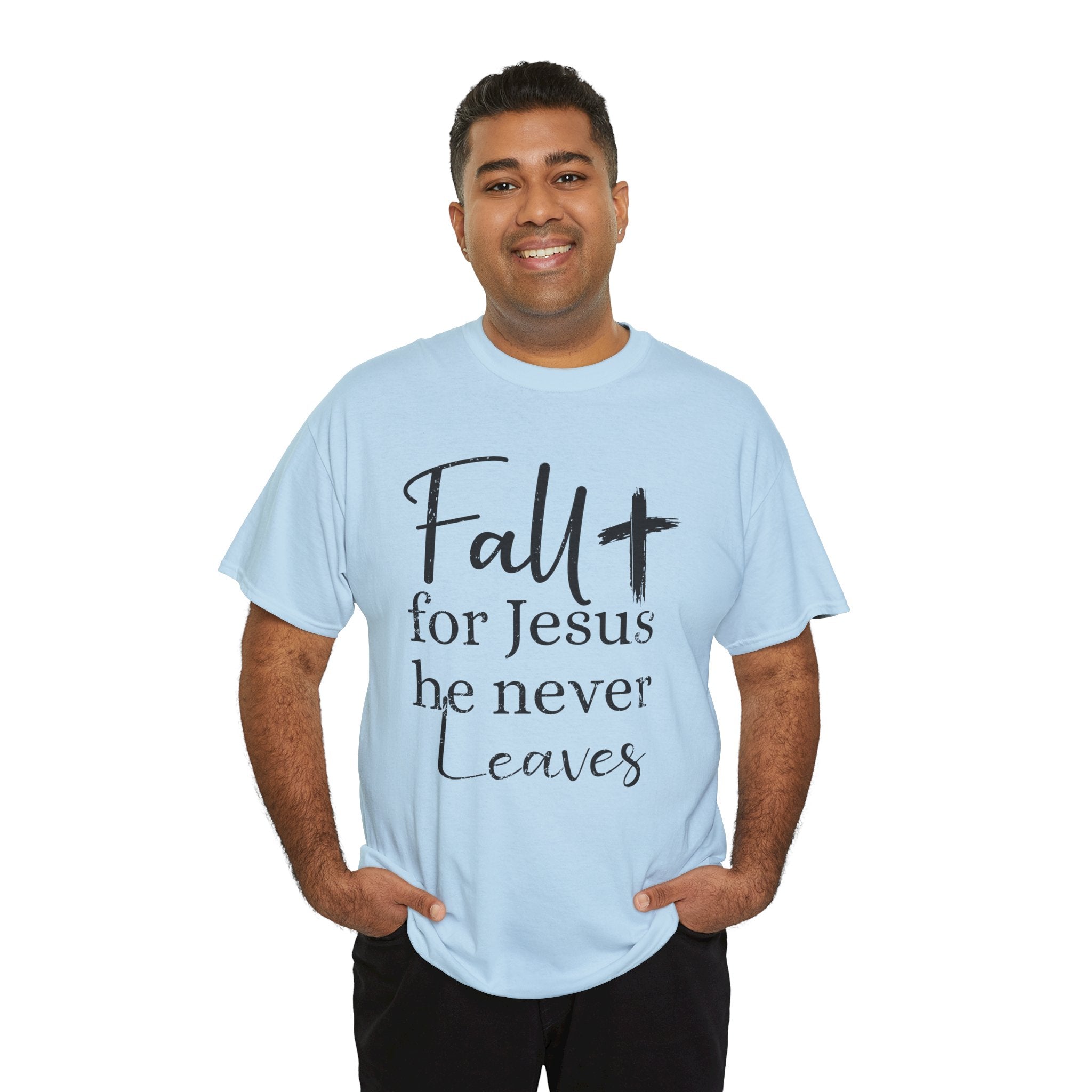Fall for Jesus Pumpkin Church Unisex Cotton T-Shirt