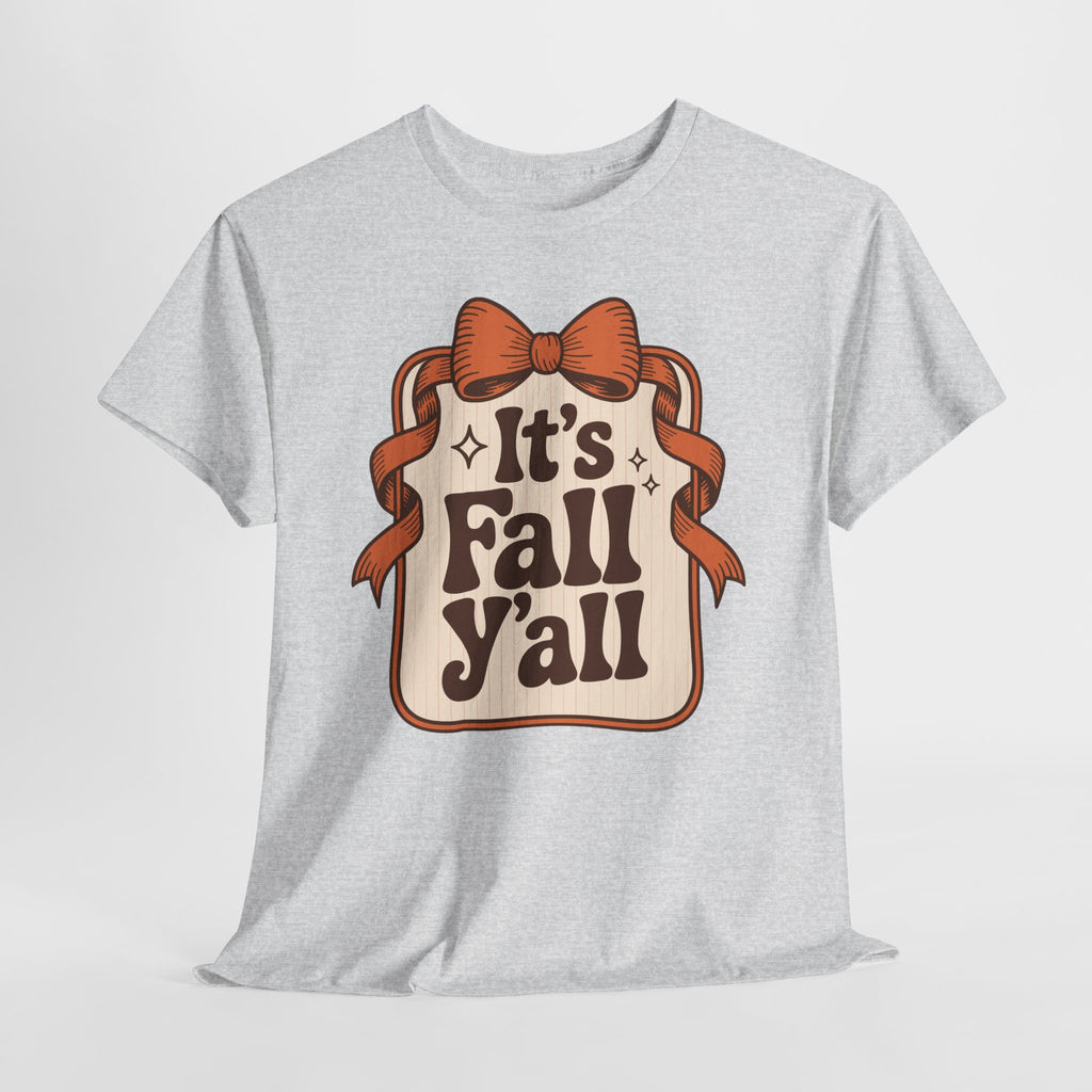 It’s Fall Y’all Autumn Ribbon Unisex Cotton Tee