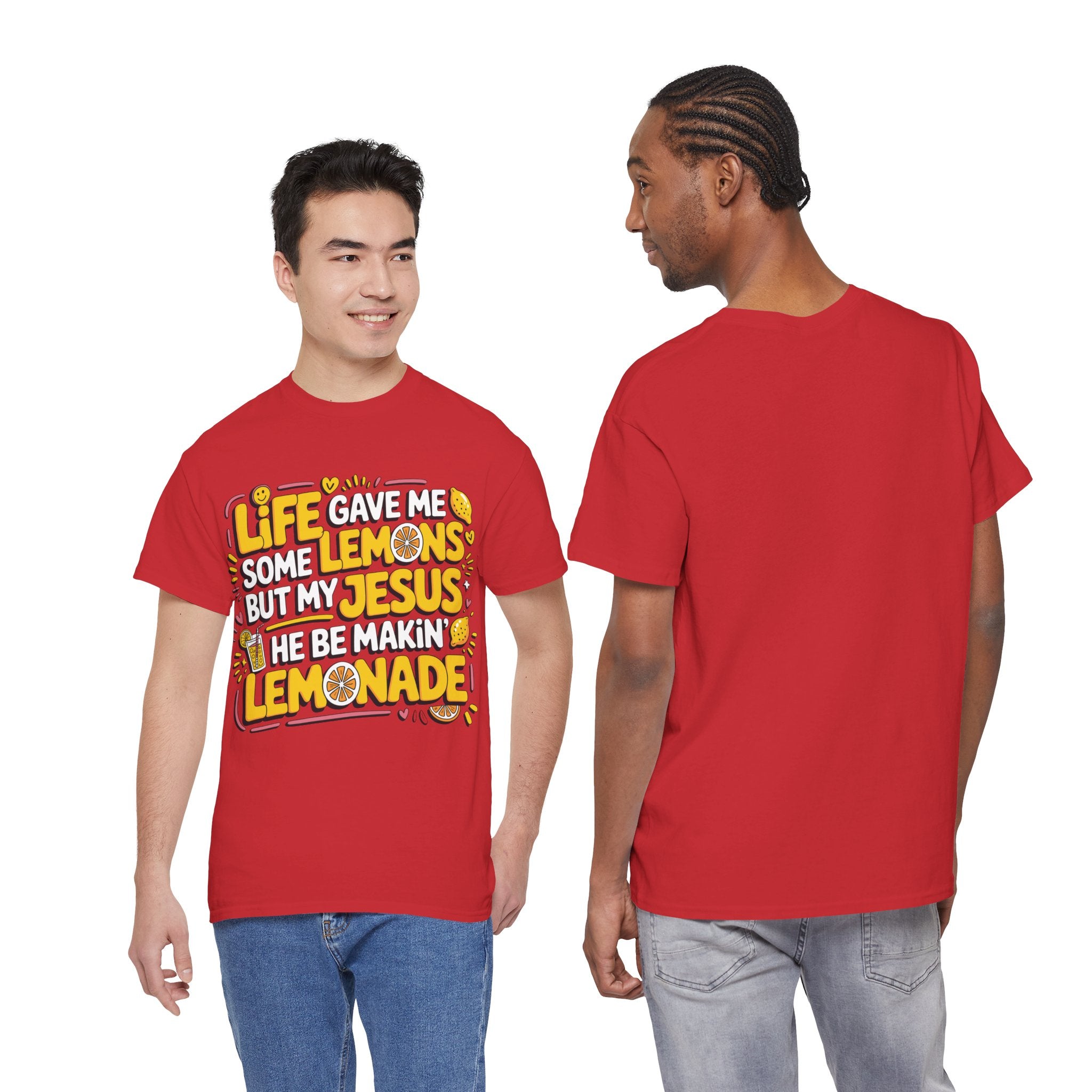 Christian Lemonade T-Shirt — “Life gave me some lemons but my Jesus he be makin’ lemonade”Unisex Cotton Tee
