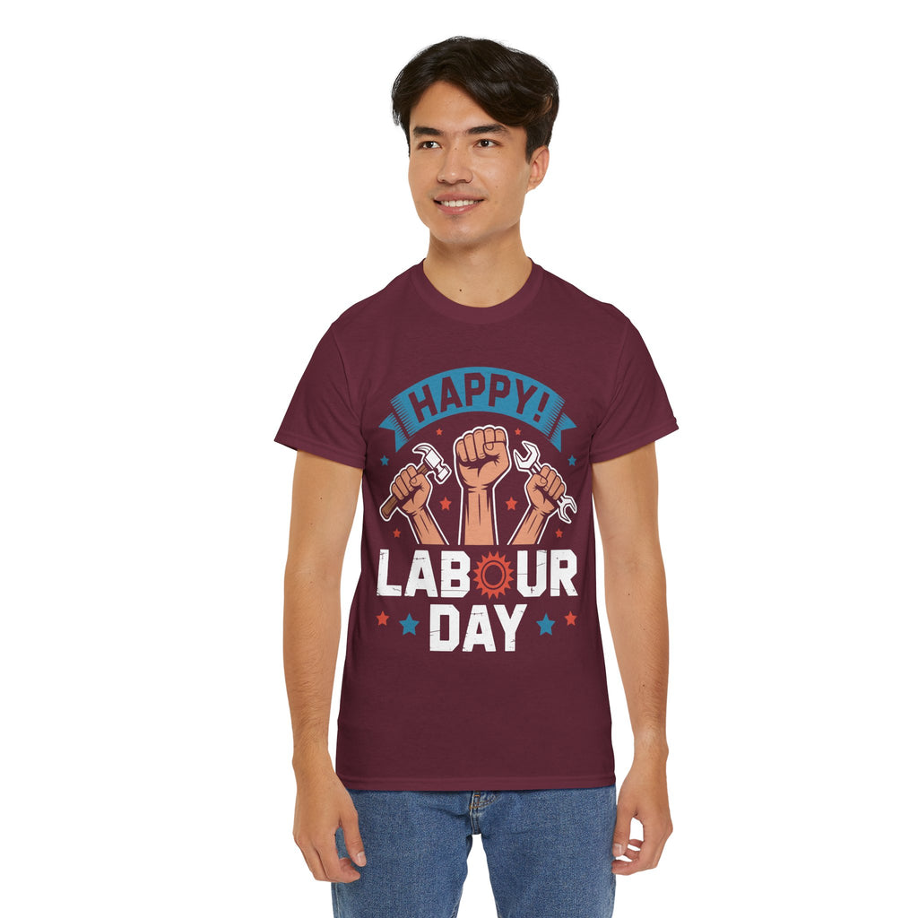 Happy US Labour Day Unisex Heavy Cotton T-Shirt