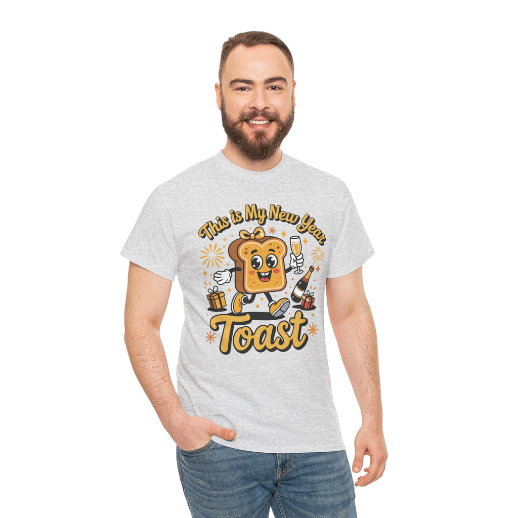 New Year Toast T-Shirt — "This Is My New Year Toast" Champagne & Fireworks Unisex Cotton Tee