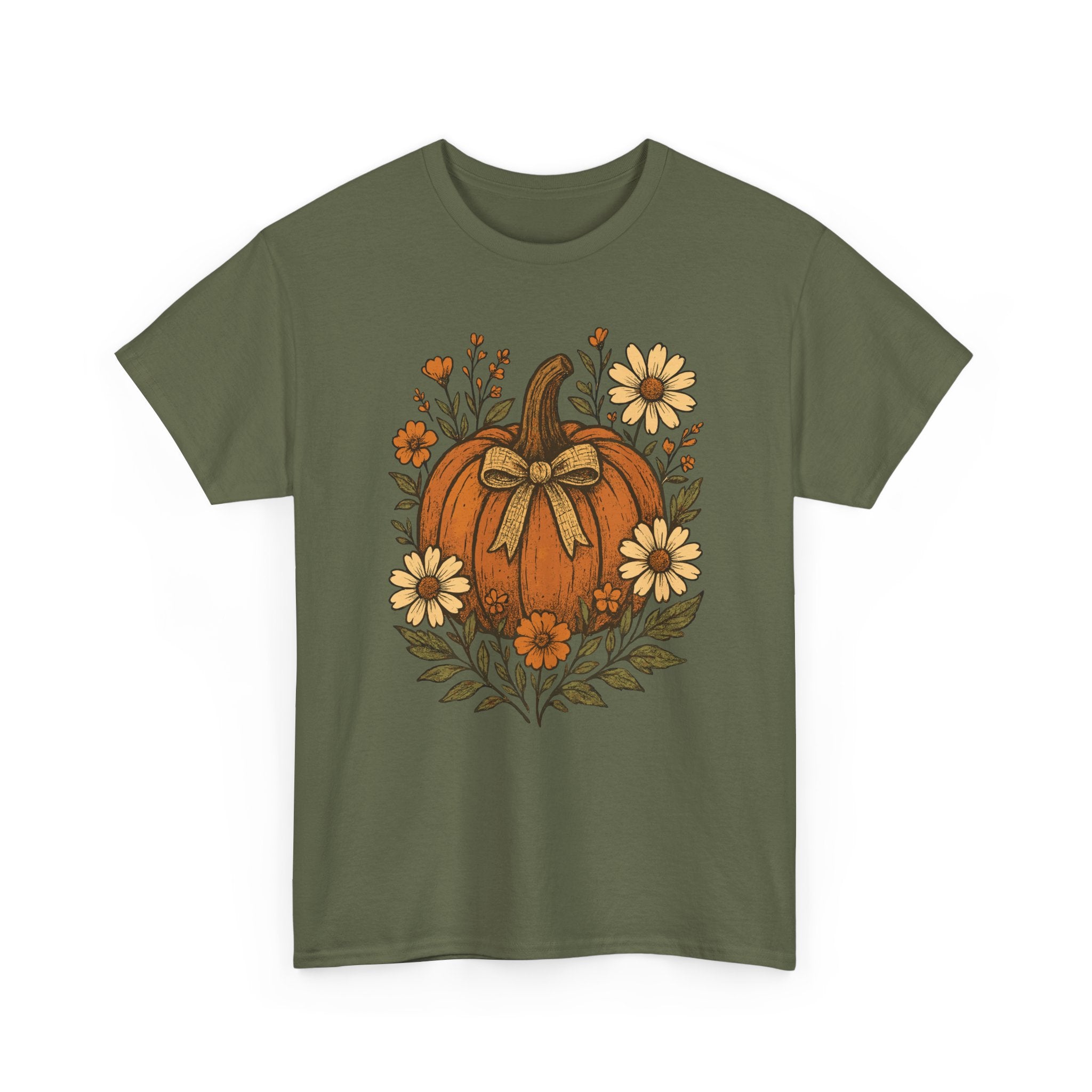 Pumpkin Daisy Unisex Cotton Tee
