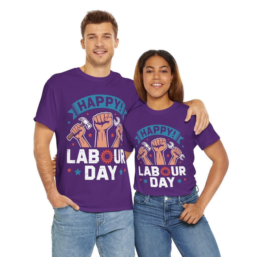 Happy US Labour Day Unisex Heavy Cotton T-Shirt