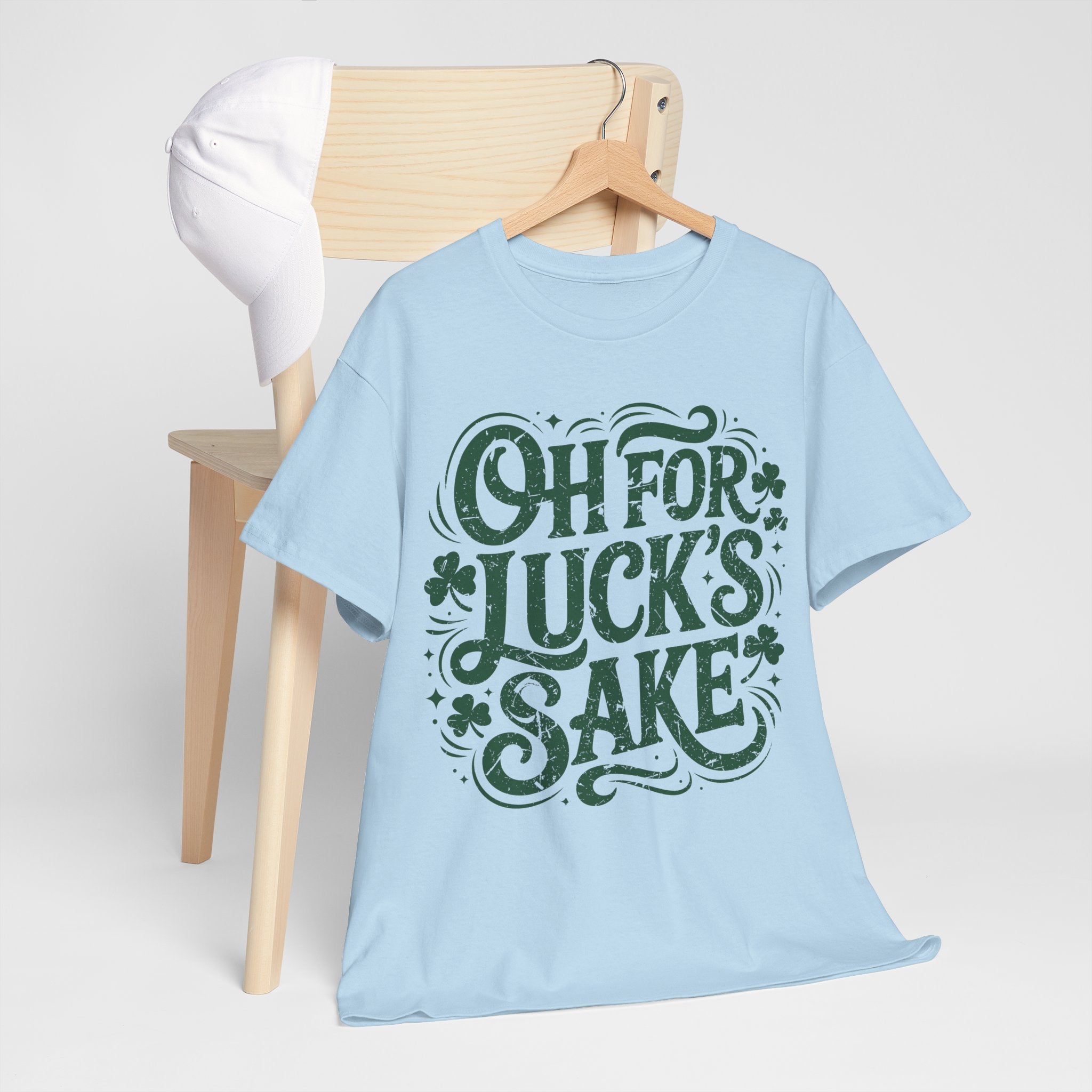 Oh for Luck's Sake Shamrock Unisex Cotton Tee