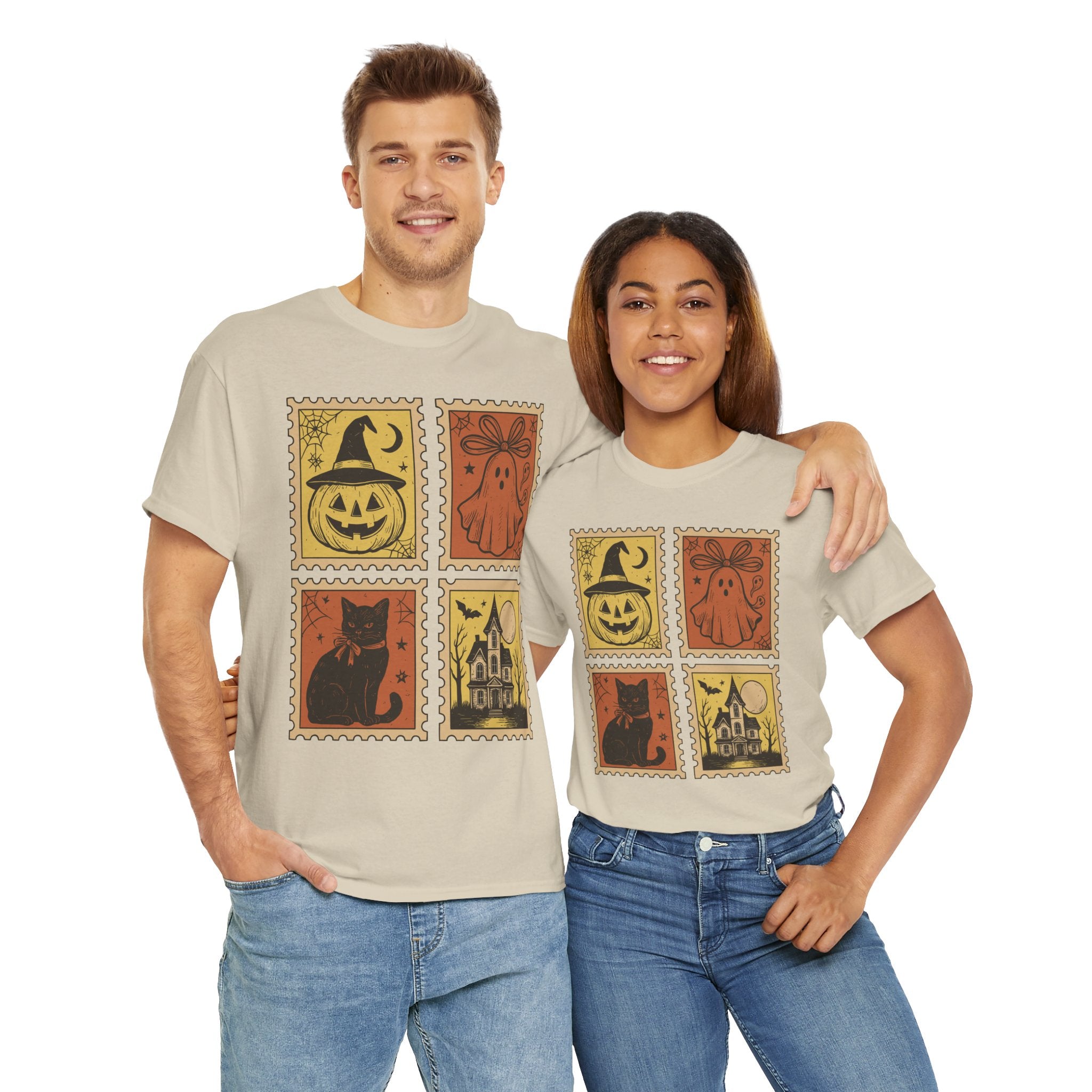 Halloween Stamp Collection Unisex Cotton Tee