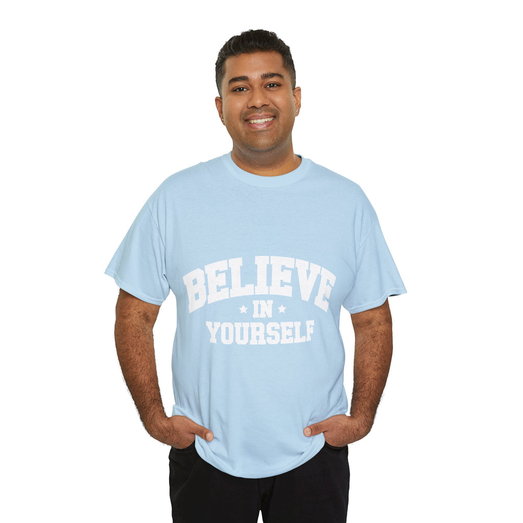 Believe in Yourself Varsity Unisex Cotton Tee