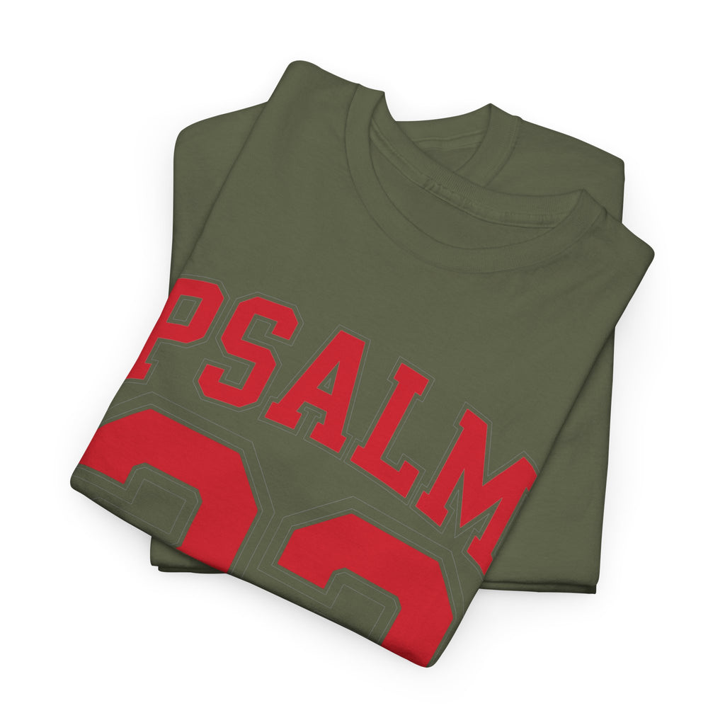Psalm 23 Varsity T-Shirt — “The Lord Is My Shepherd” Unisex Cotton Tee
