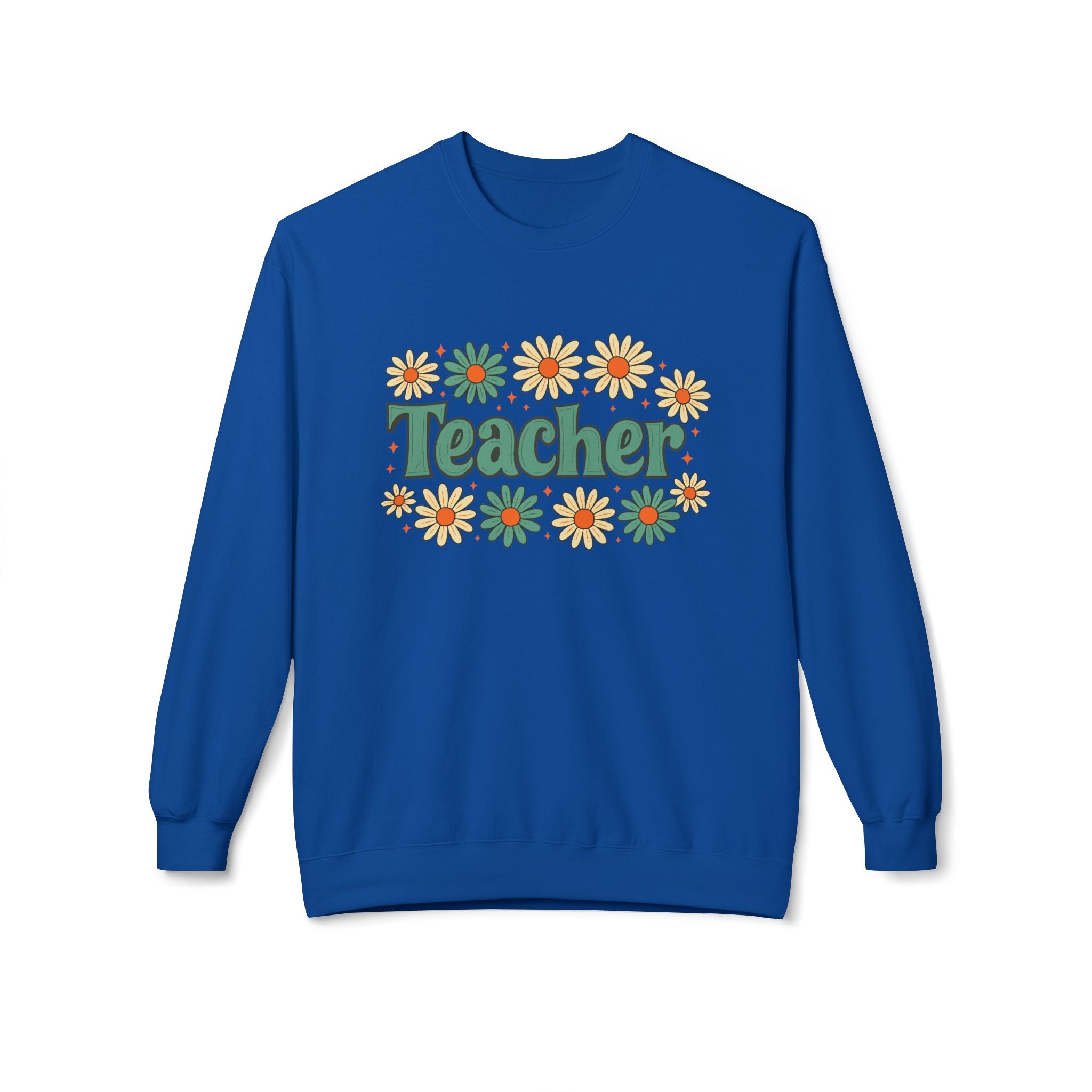 Teacher Floral Crewneck Sweatshirt