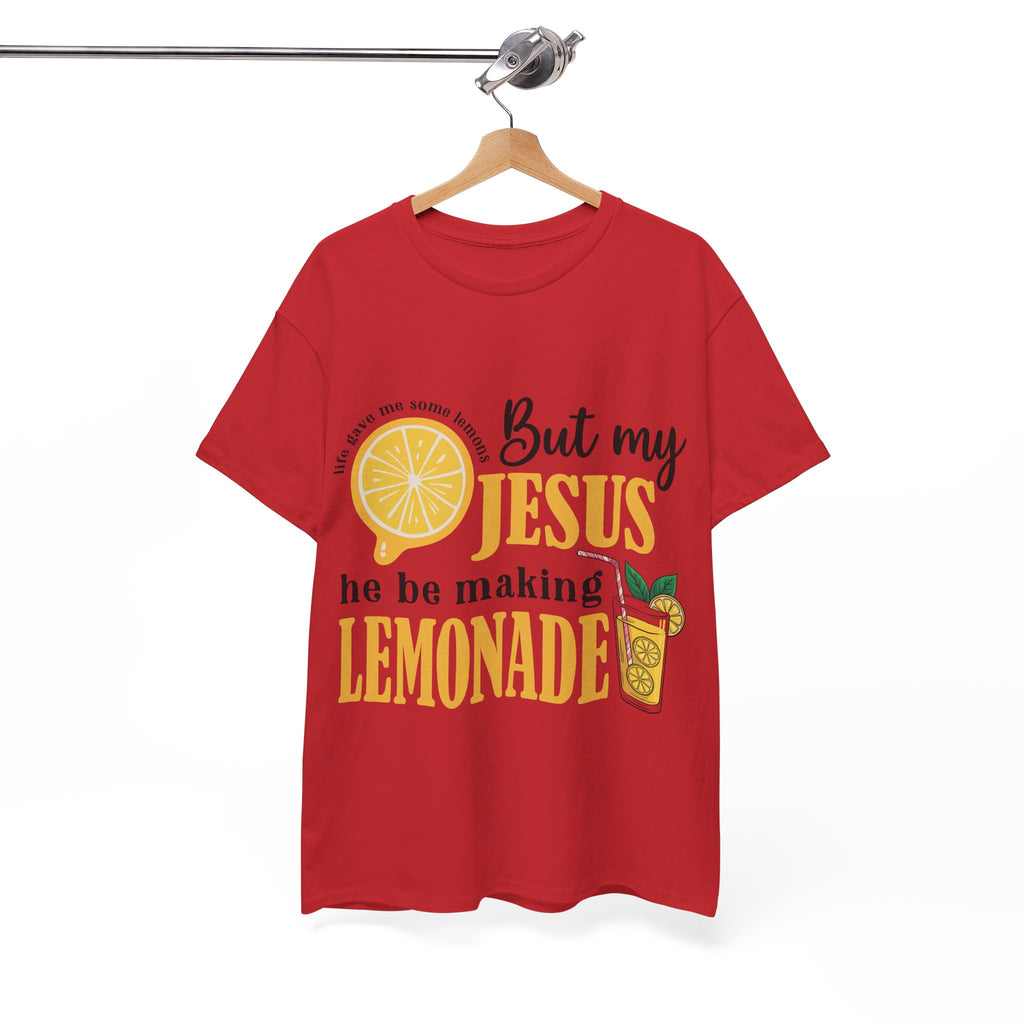 Jesus Lemonade Tee — Lemon Slice & Glass Graphic Christian Unisex Cotton T-Shirt