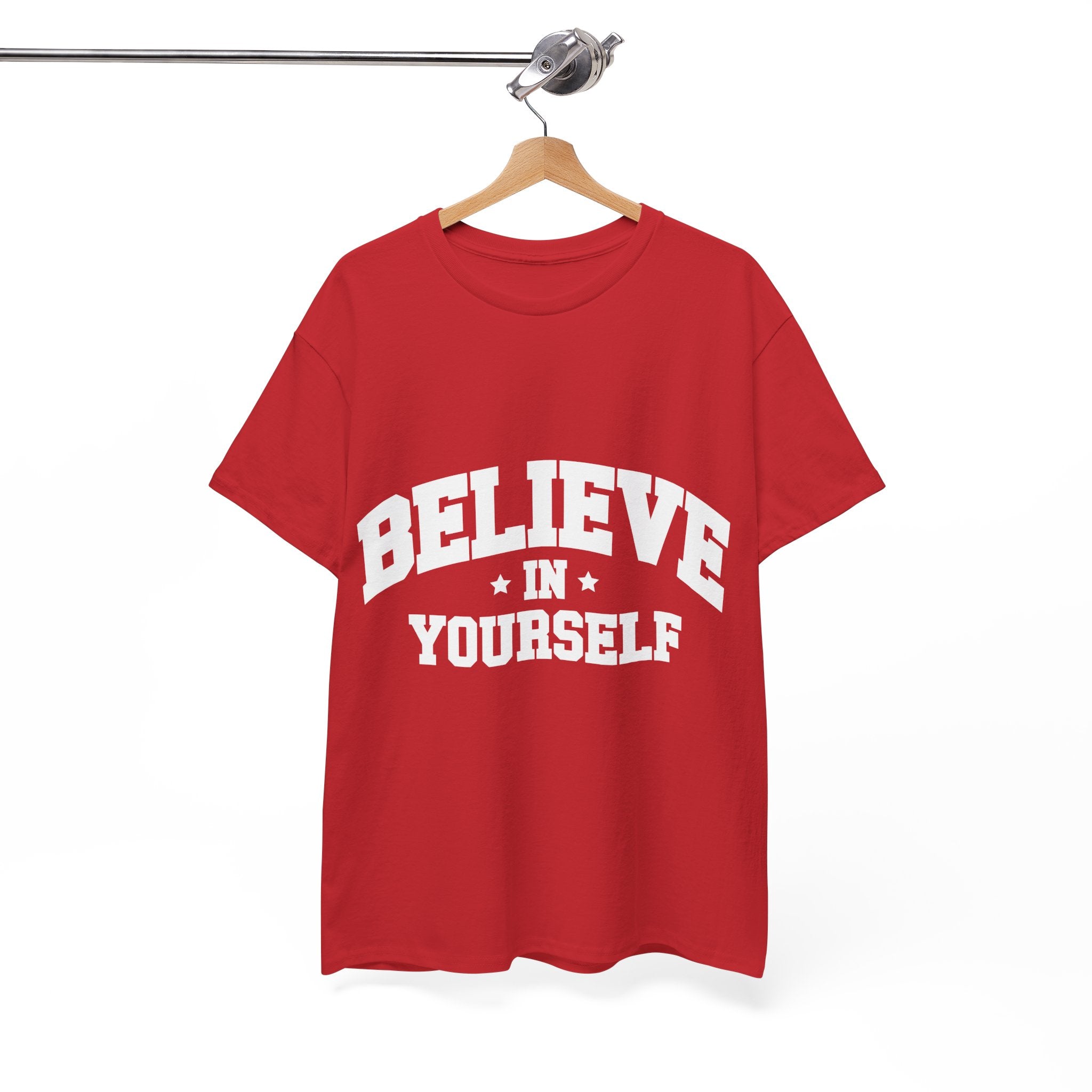 Believe in Yourself Varsity Unisex Cotton Tee