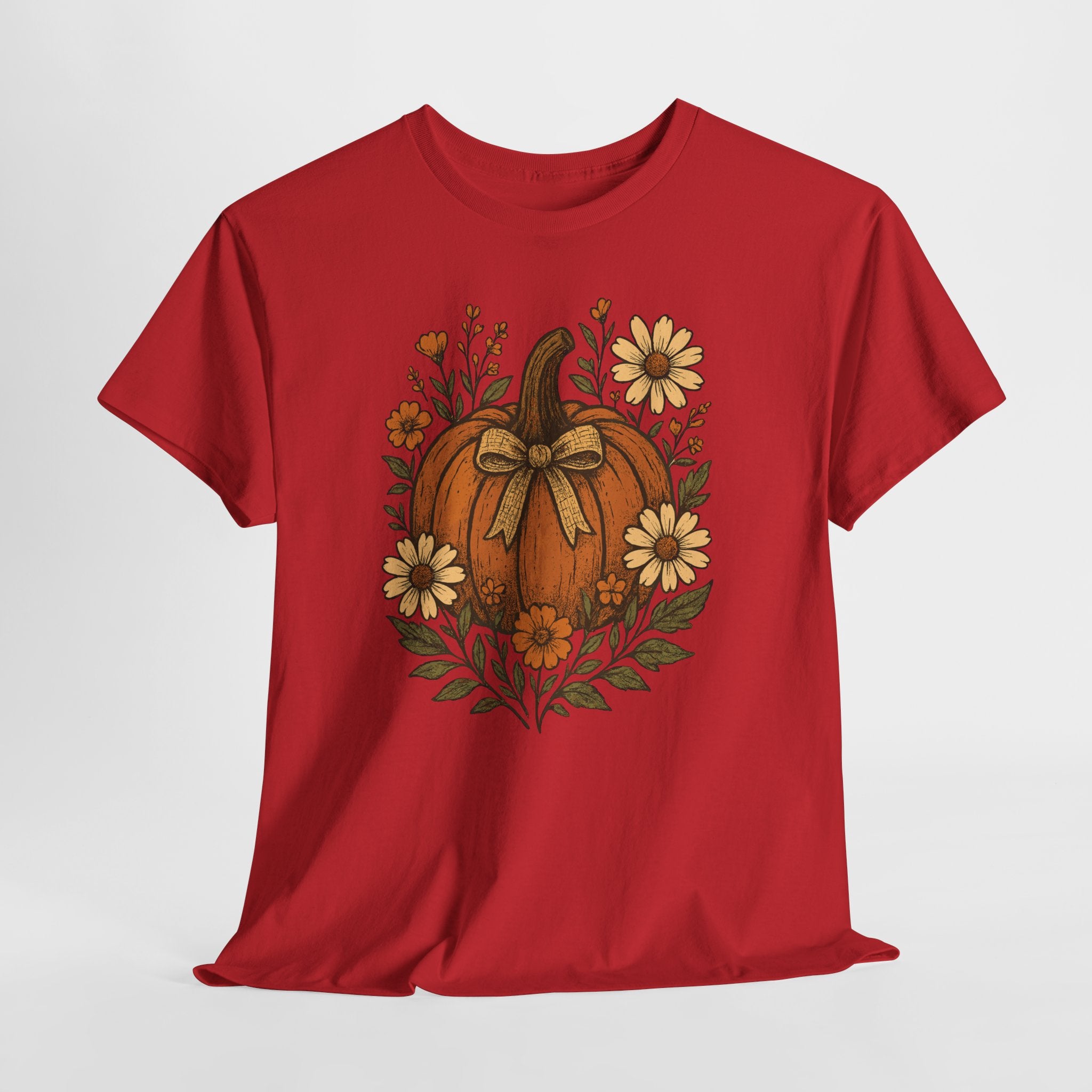 Pumpkin Daisy Unisex Cotton Tee