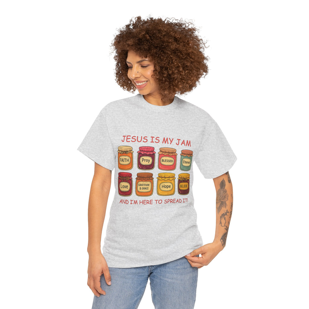 Jesus Is My Jam T-Shirt — Christian Faith Jam Jar Unisex Cotton Tee