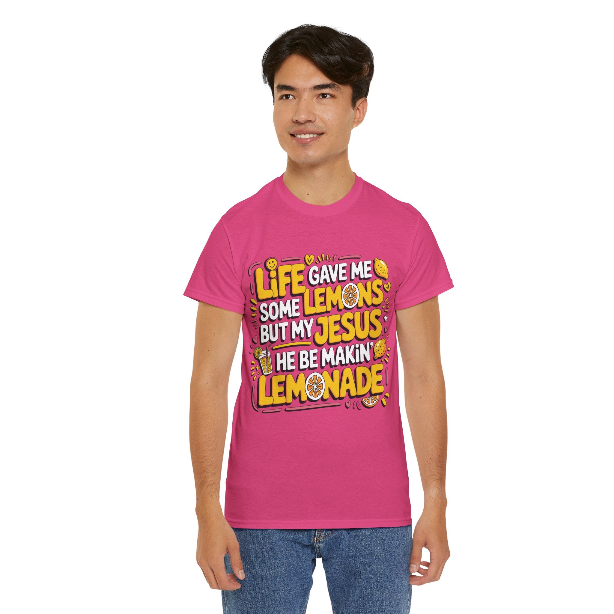 Christian Lemonade T-Shirt — “Life gave me some lemons but my Jesus he be makin’ lemonade”Unisex Cotton Tee