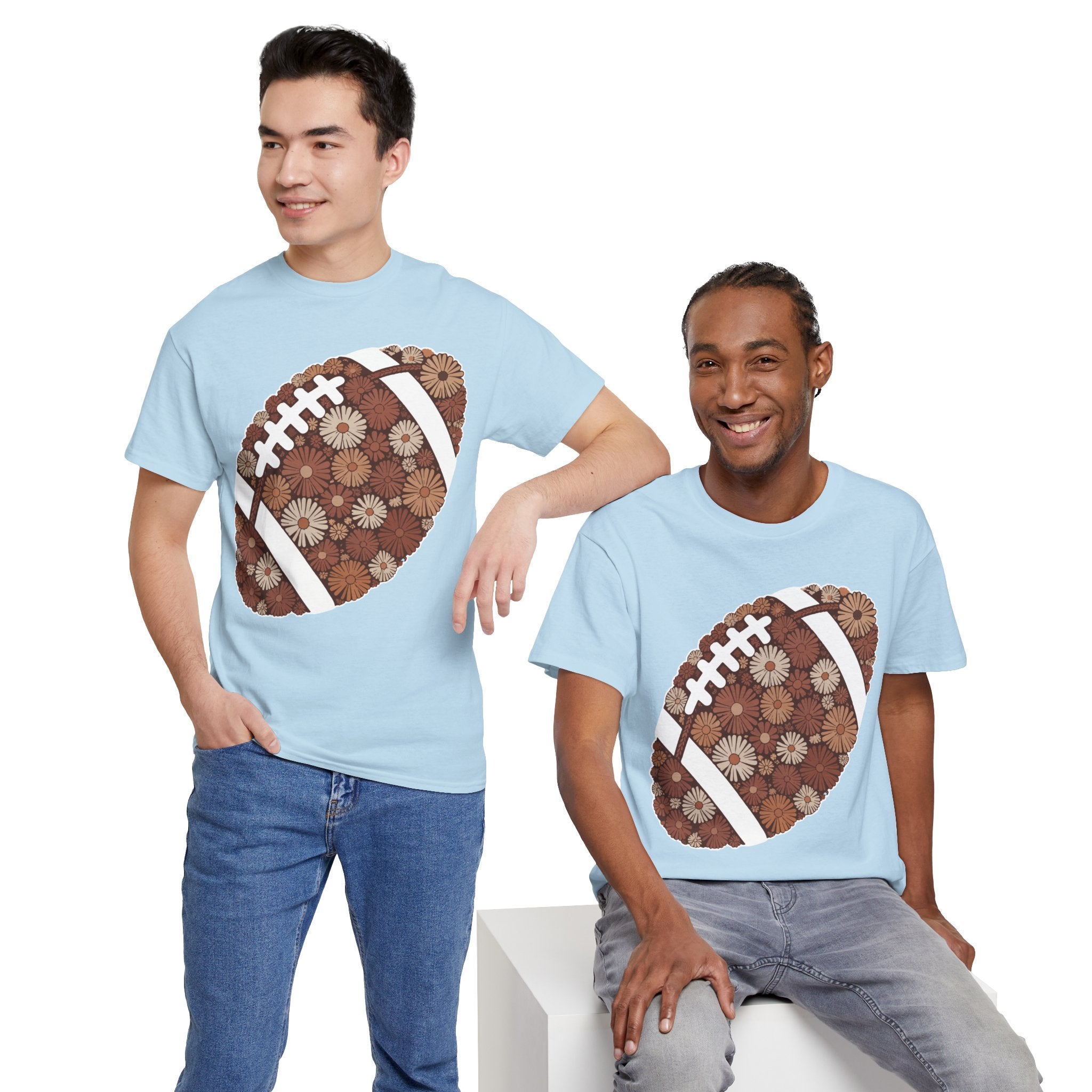 Game Day Touch Down Football Tee — Helmets, Flags & Cheer Icons Unisex Cotton Tee