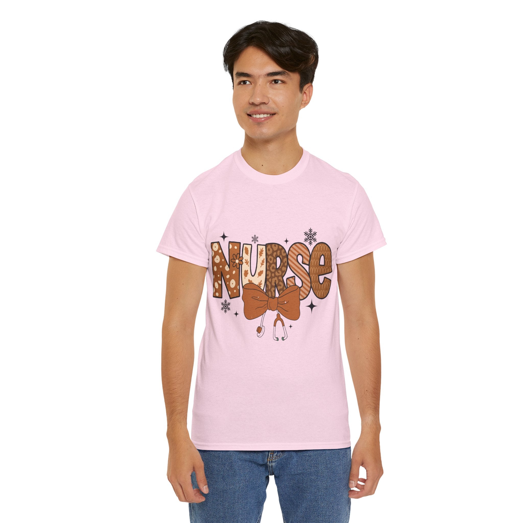 NURSE Fall Stethoscope Tee — Brown Autumn Nurse Unisex CottonT shirt