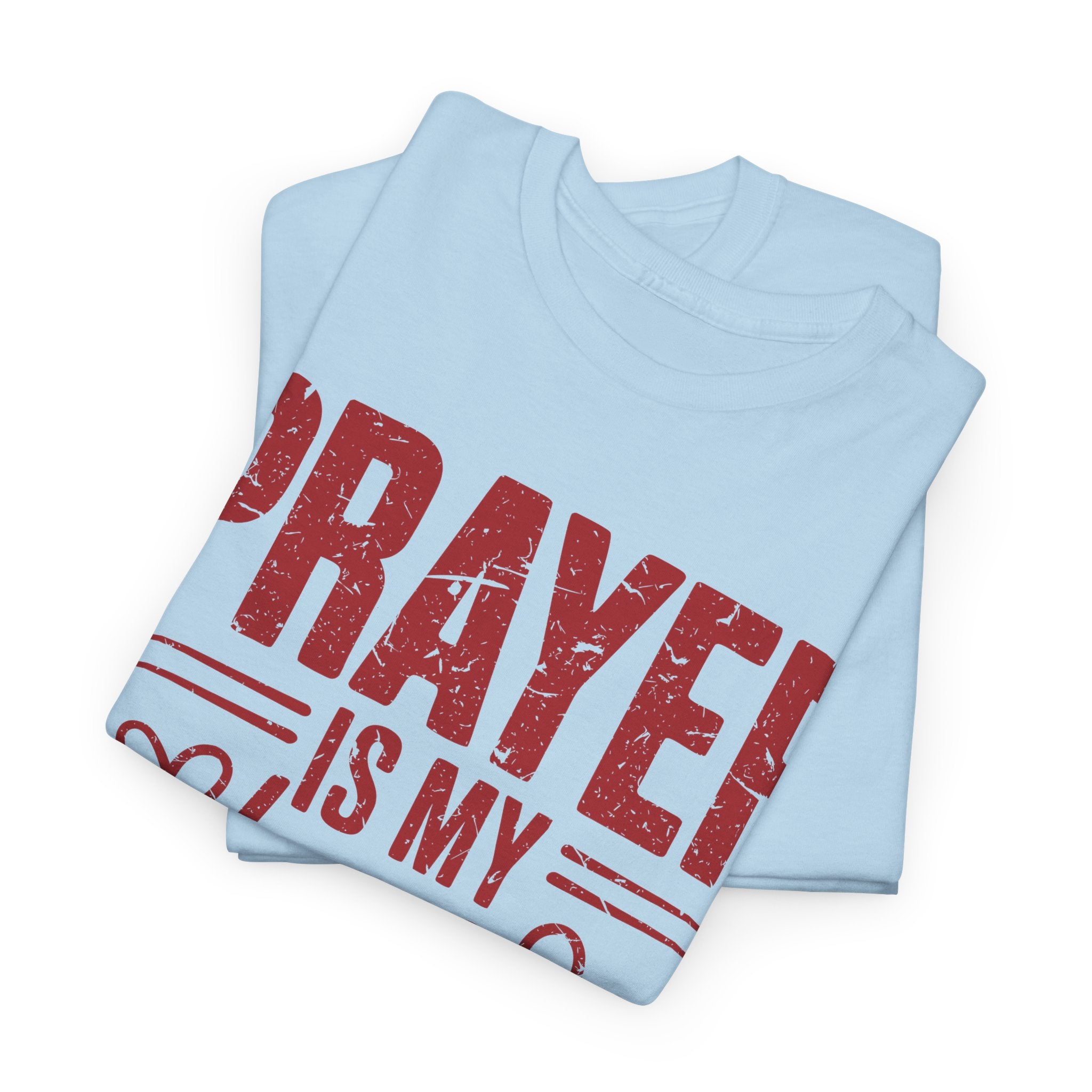 Prayer Is My Love Language T-Shirt — Faith-Inspired Red Hearts Unisex Cotton Tee