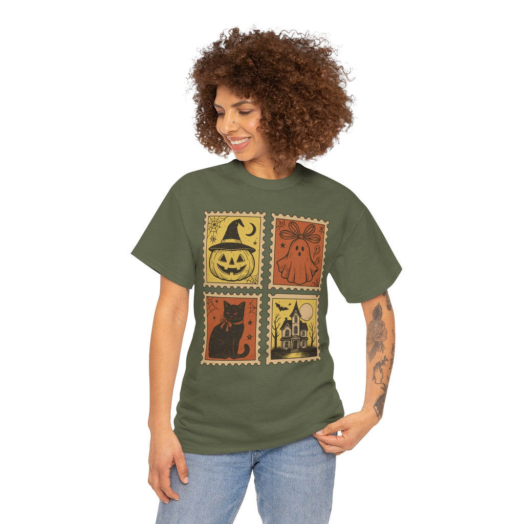 Halloween Stamp Collection Unisex Cotton Tee