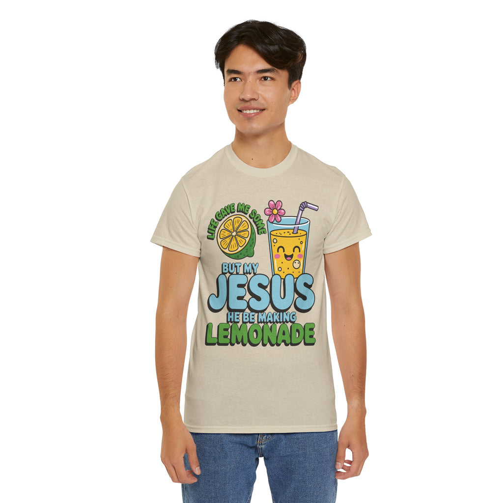 Christian Lemonade T‑Shirt — "Life Gave Me Some Lemons, My Jesus Makes Lemonade"Unisex Cotton Tee