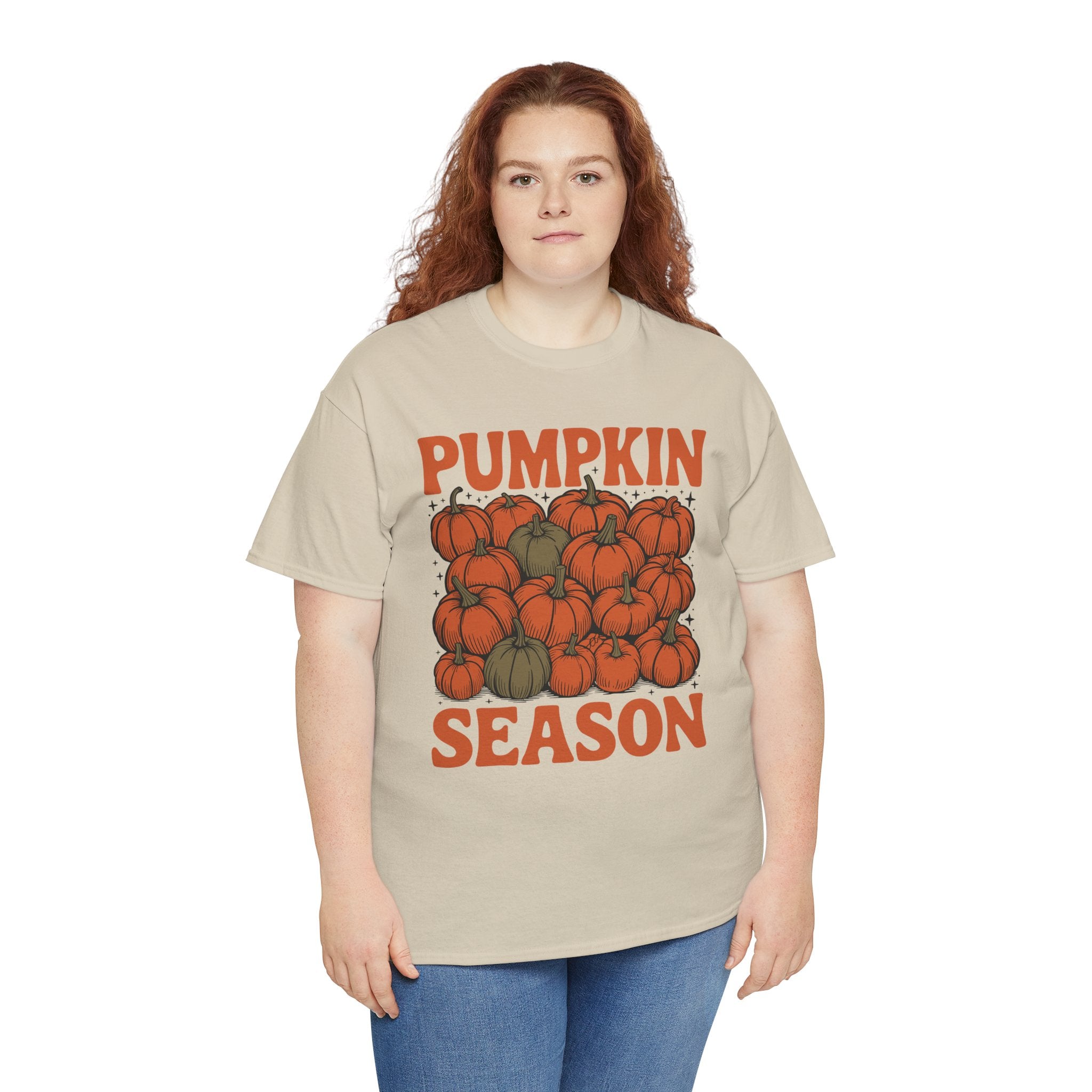Pumpkin Season Tee — Fall Pumpkin Pile Unisex Cotton Tee