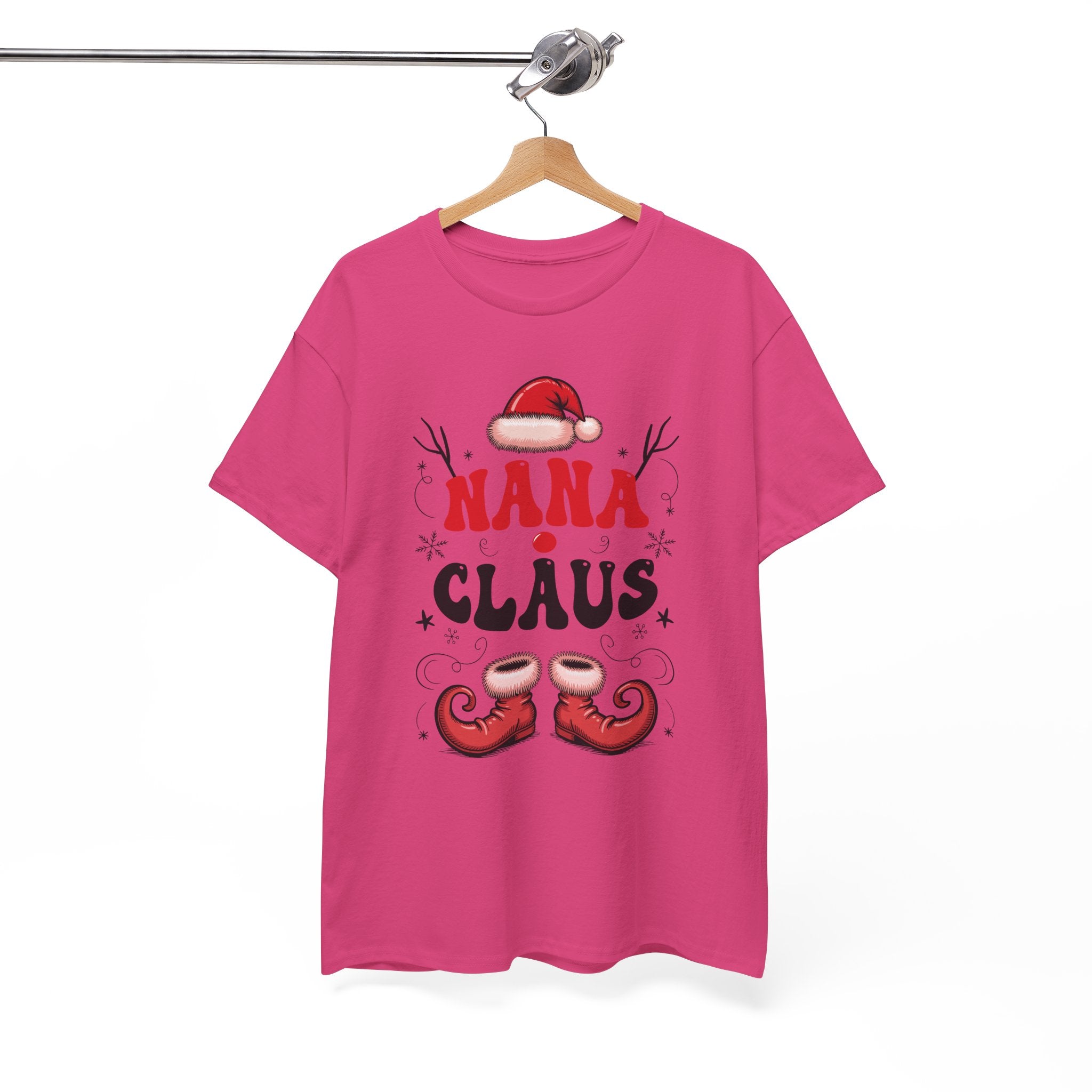 Nana Christmas T-Shirt — Santa Hat & Elf Boots Holiday Unisex Cotton Tee