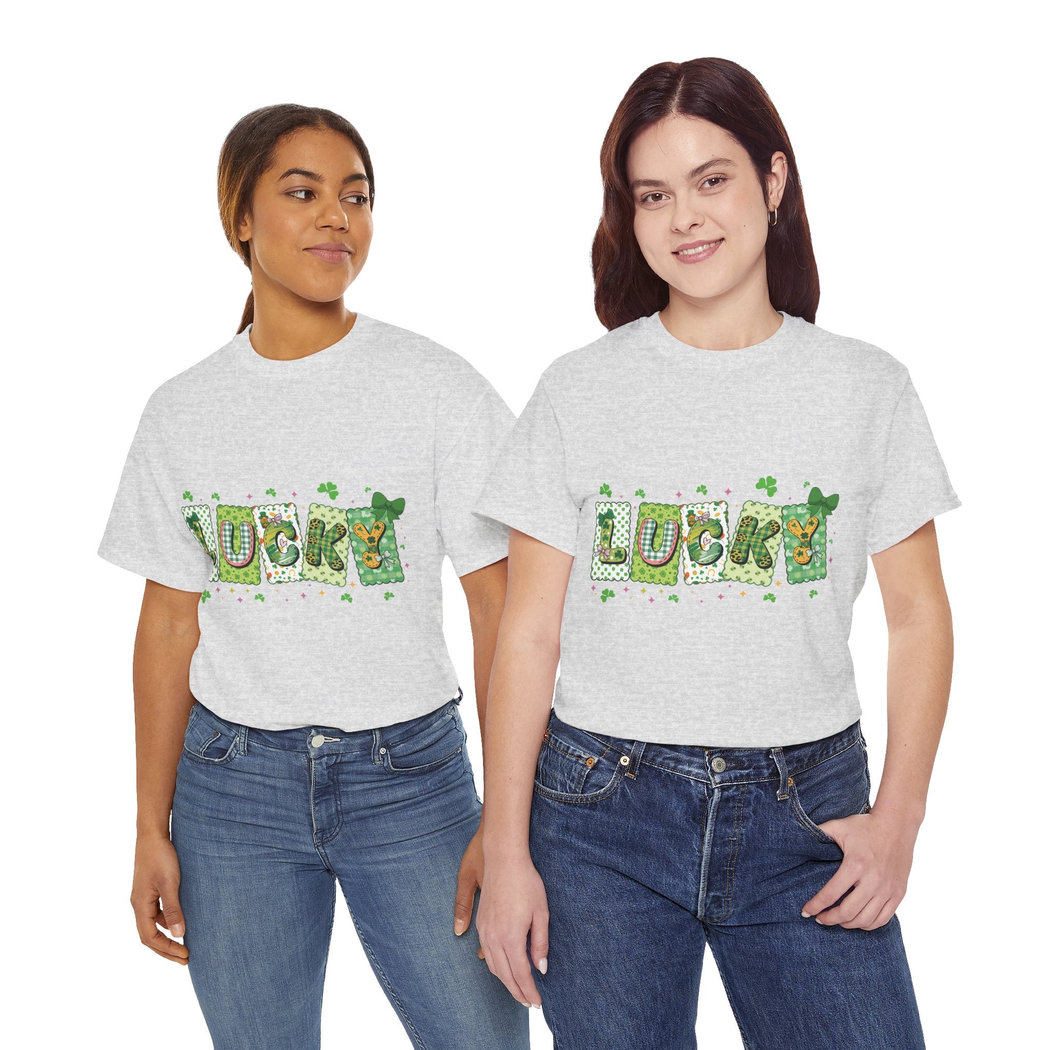 Lucky Patchwork Plaid Clover Tee — St. Patrick’s Day Unisex Cotton T-Shirt