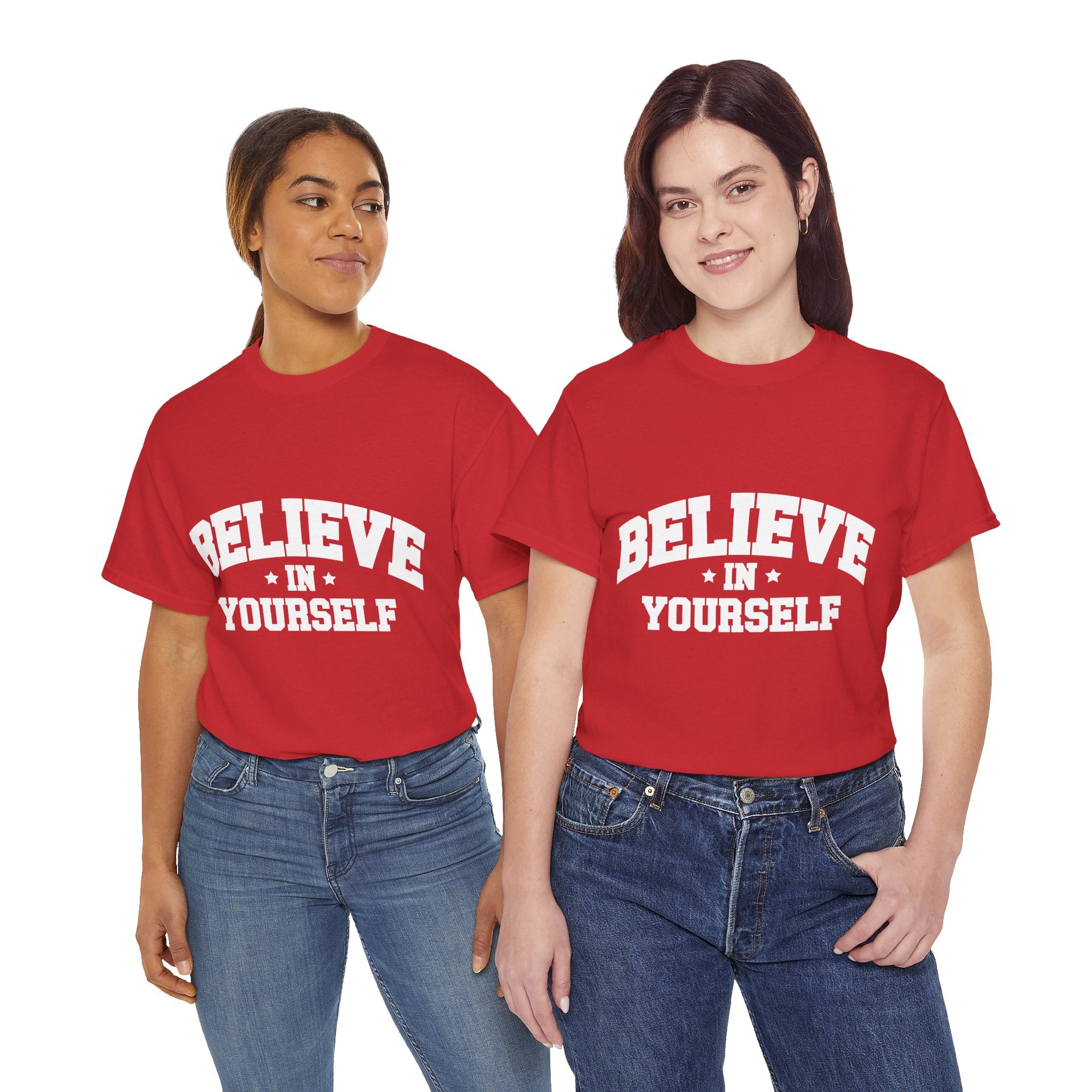 Believe in Yourself Varsity Unisex Cotton Tee
