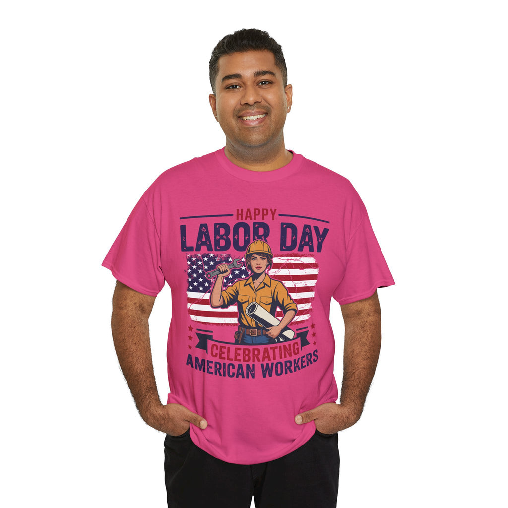 Happy US Labour Day T-Shirt - Unisex Heavy Cotton Tee