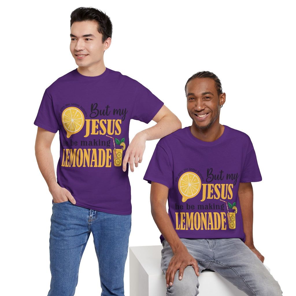 Jesus Lemonade Tee — Lemon Slice & Glass Graphic Christian Unisex Cotton T-Shirt