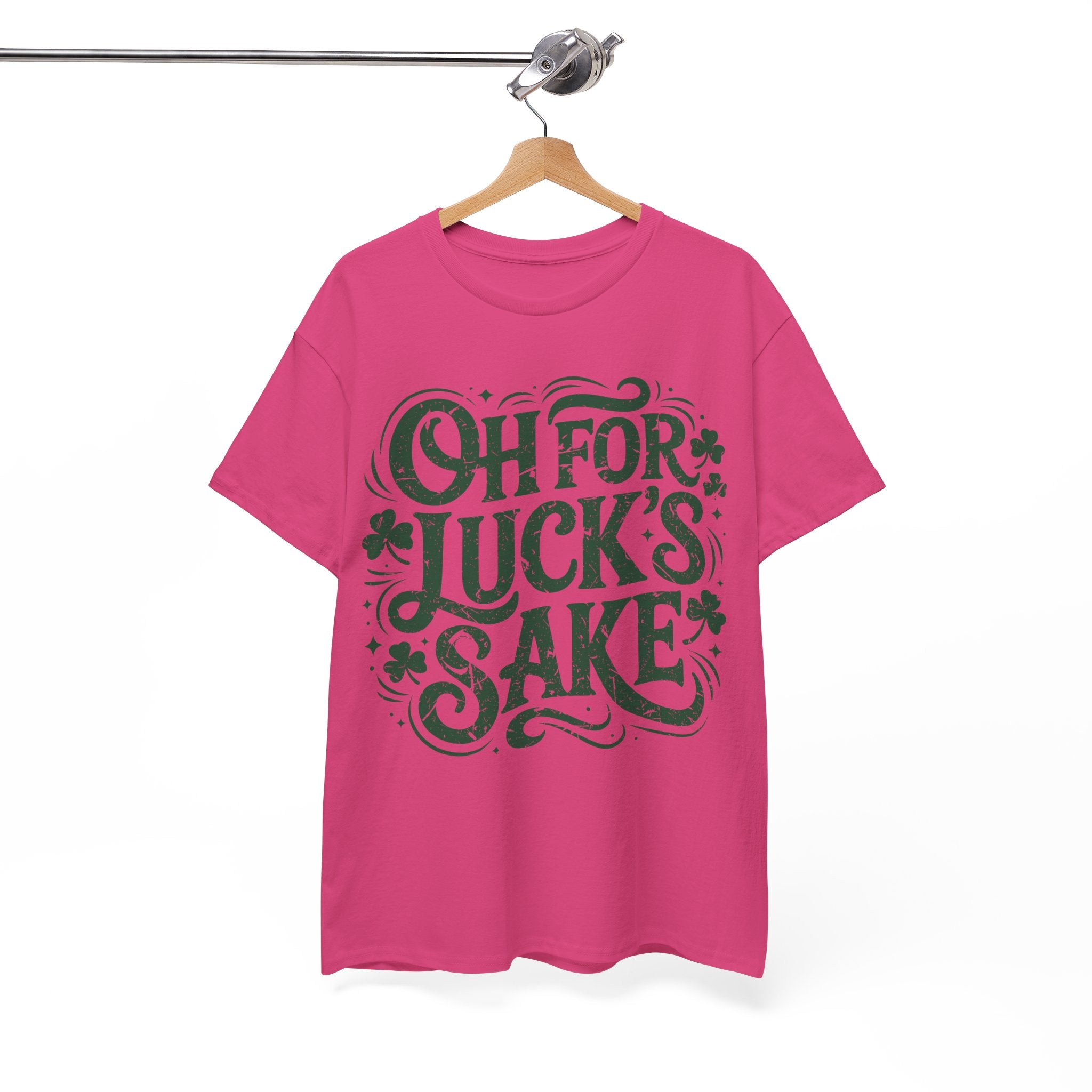 Oh for Luck's Sake Shamrock Unisex Cotton Tee