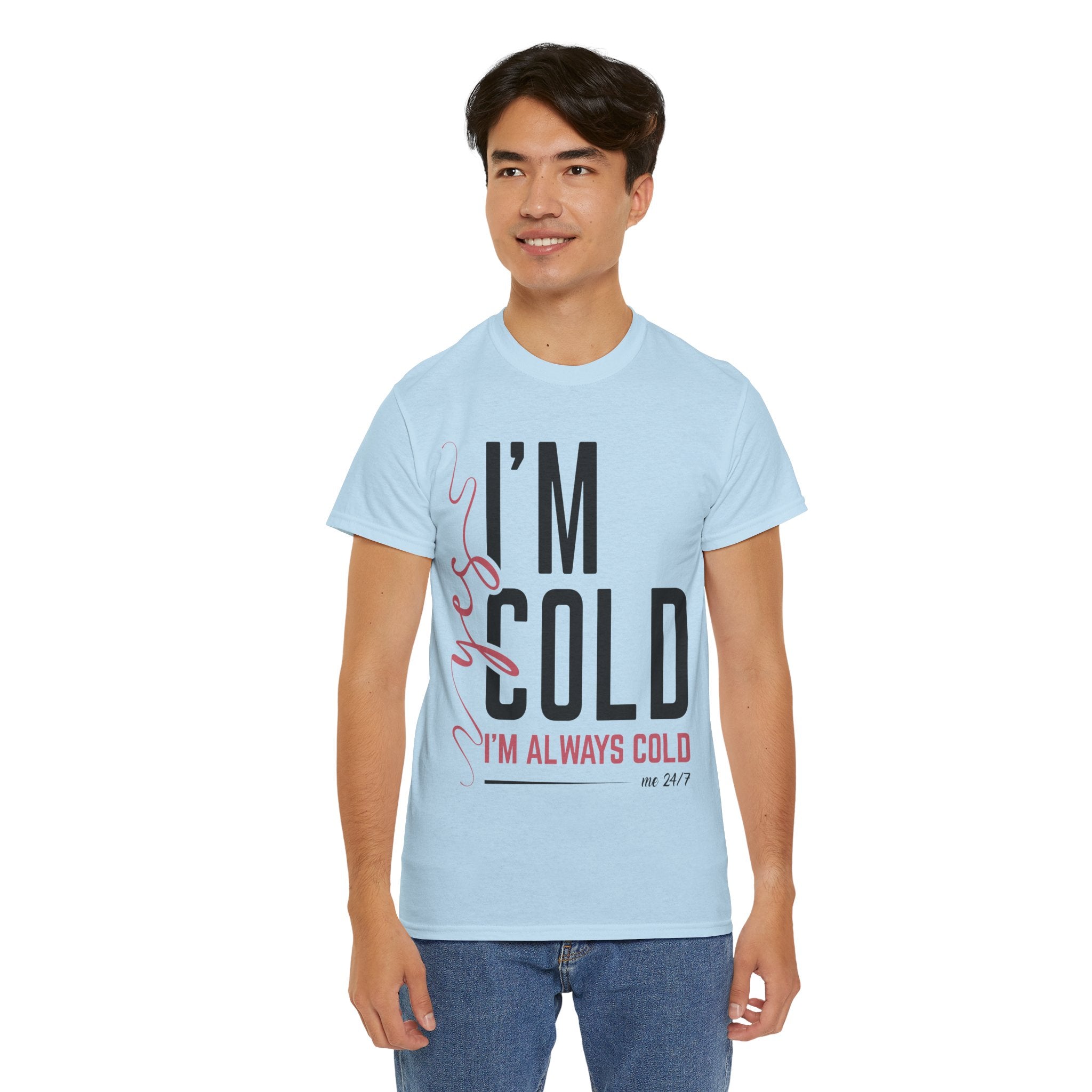 Pink Script Minimalist Unisex Cotton Tee