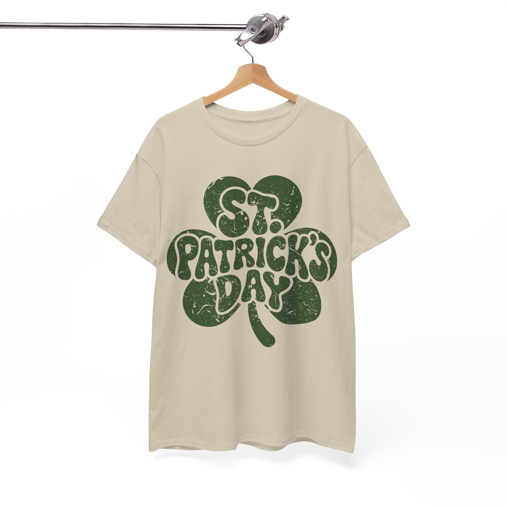 St. Patrick's Day Shamrock Tee — Retro Bubble Lettering Unisex Cotton Tee