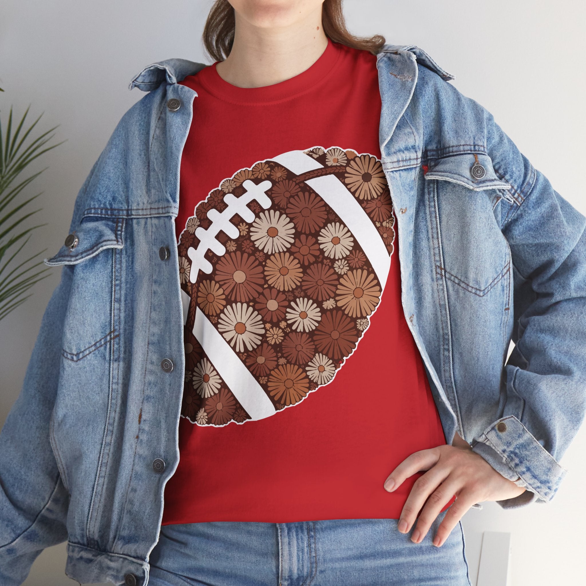 Game Day Touch Down Football Tee — Helmets, Flags & Cheer Icons Unisex Cotton Tee