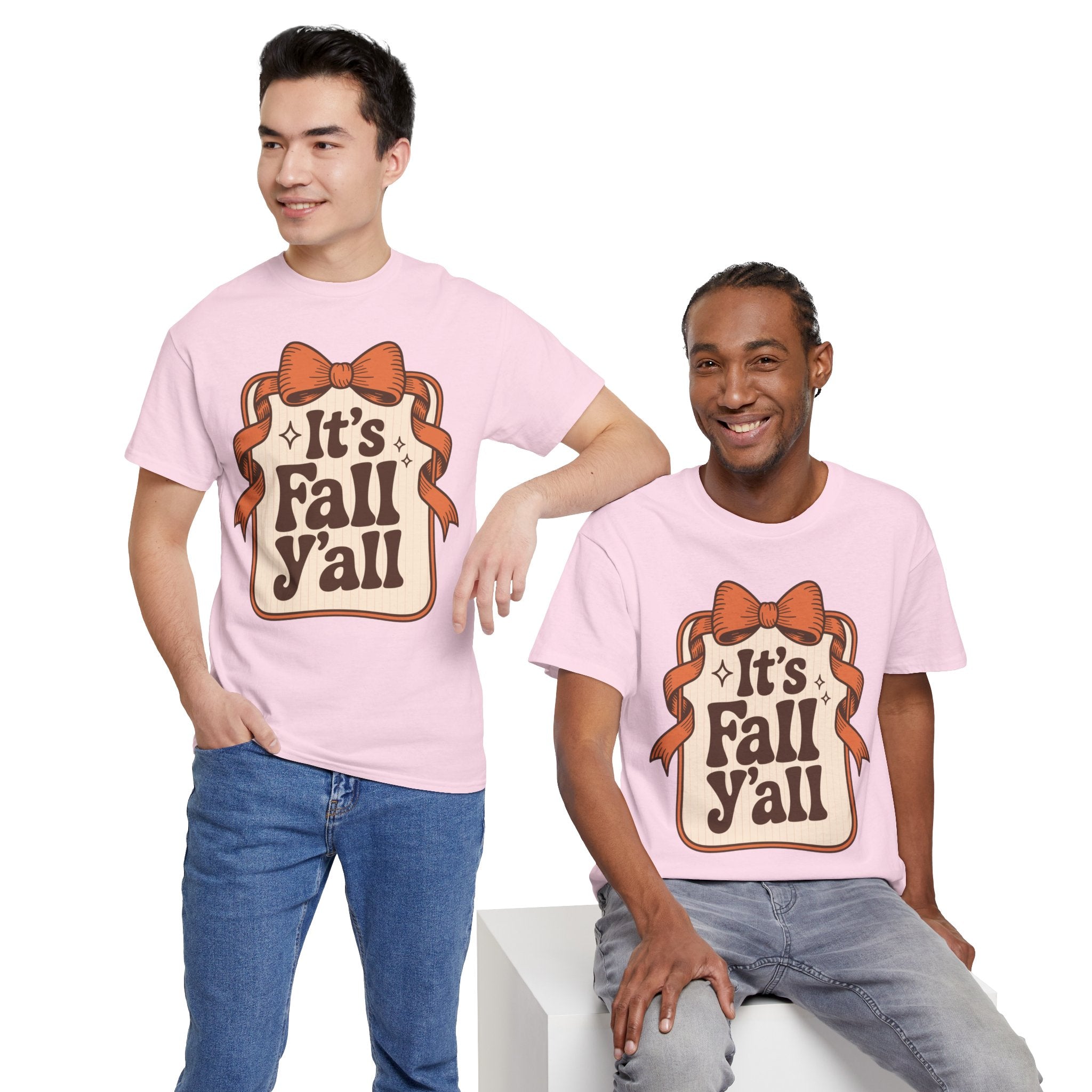 It’s Fall Y’all Autumn Ribbon Unisex Cotton Tee