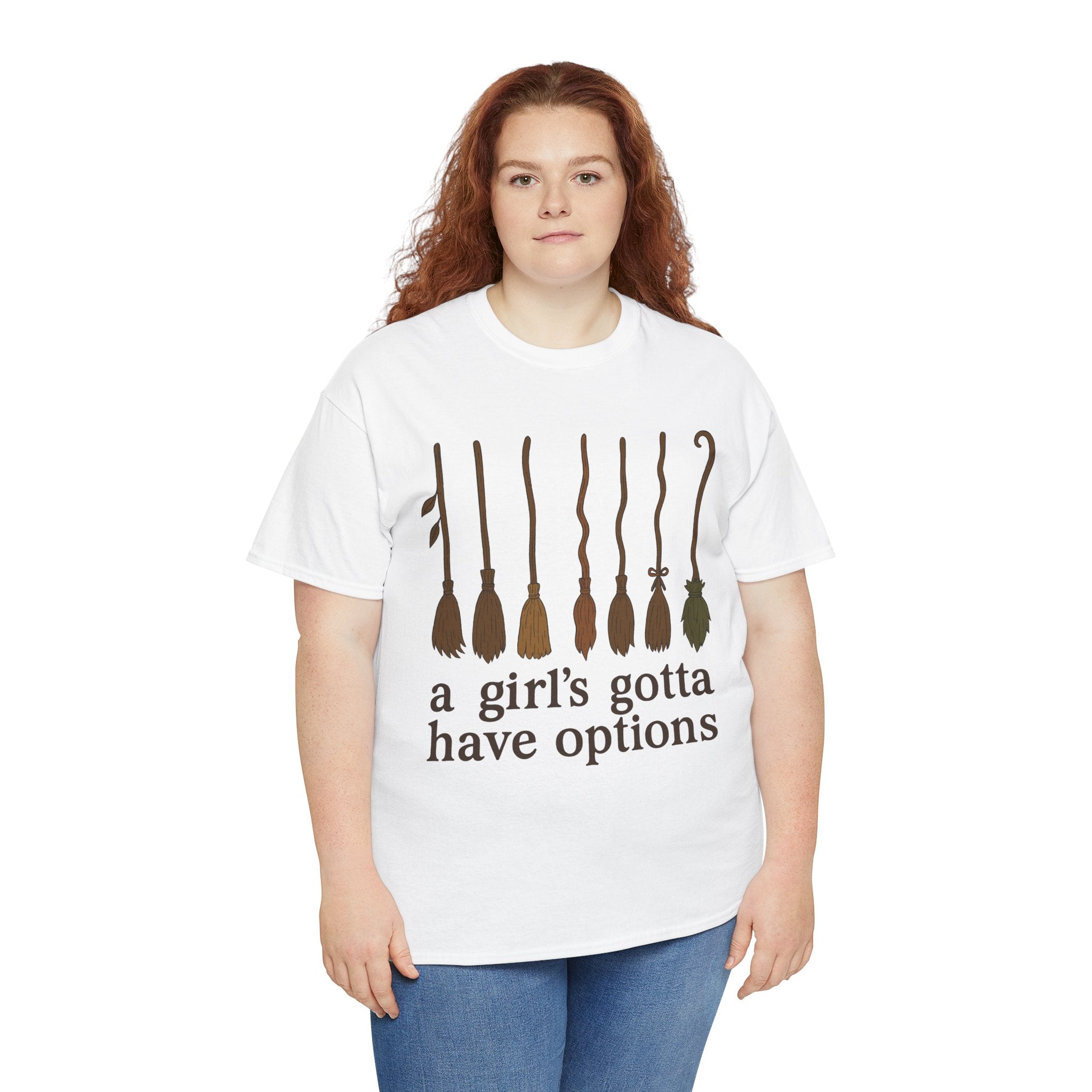 Witch Brooms Options Unisex Cotton Tee
