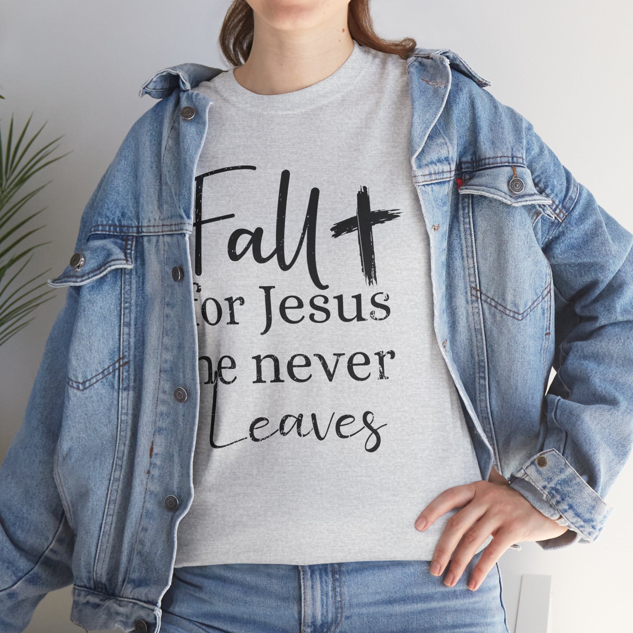 Fall for Jesus Pumpkin Church Unisex Cotton T-Shirt