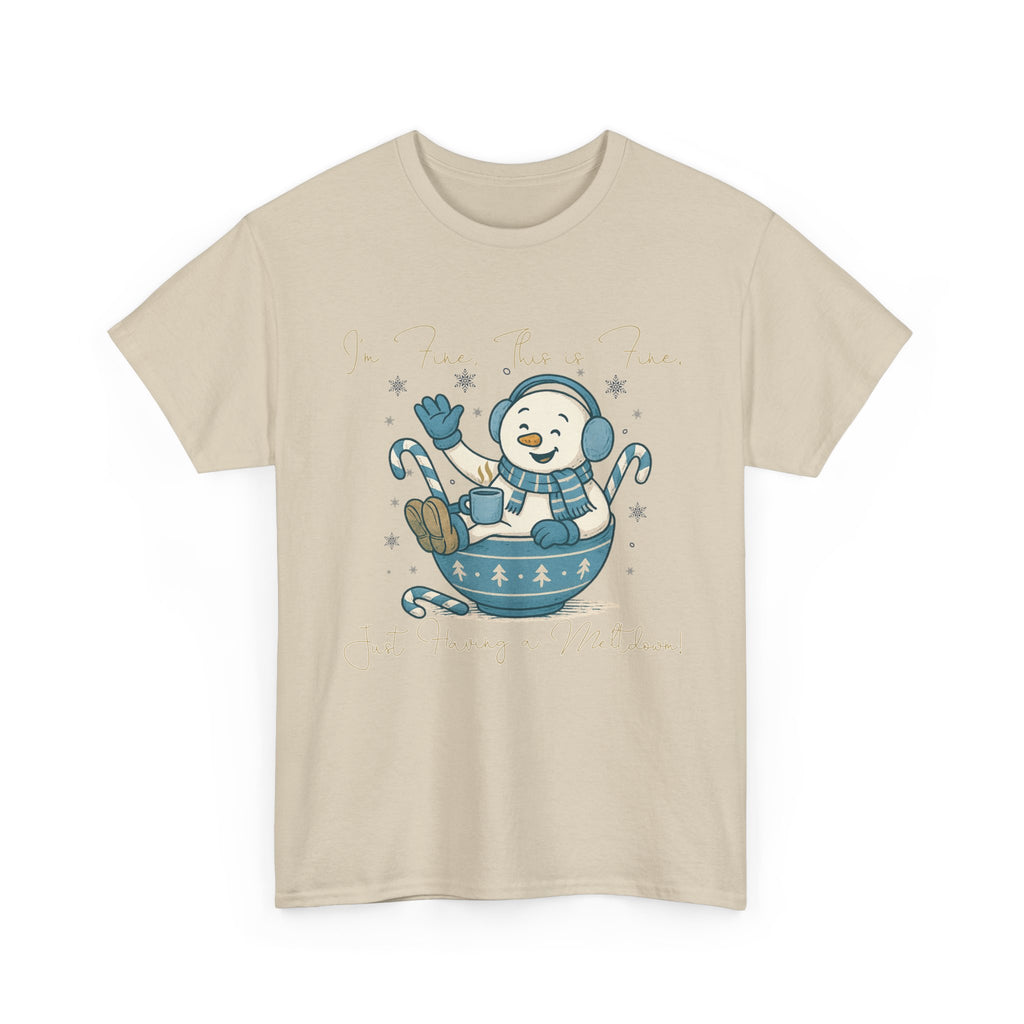Snowman Hot Cocoa Unisex Cotton Tee