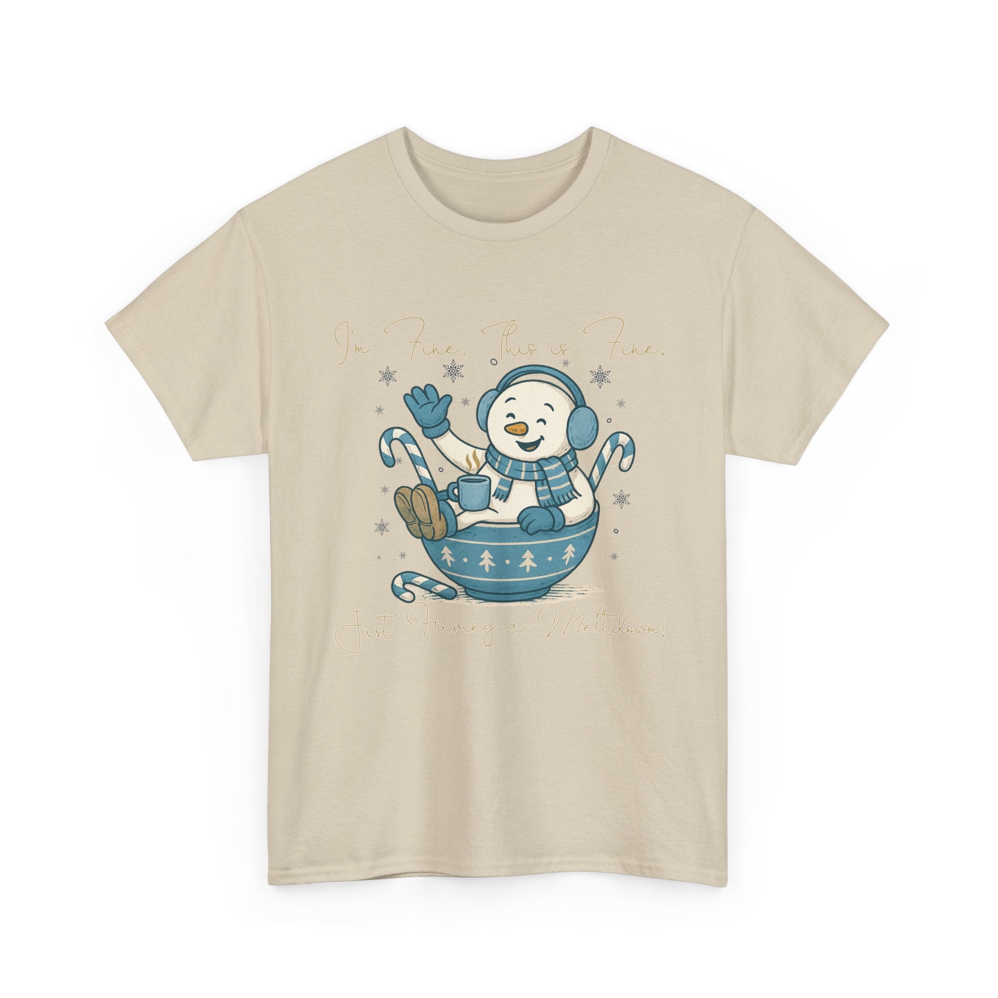 Snowman Hot Cocoa Unisex Cotton Tee
