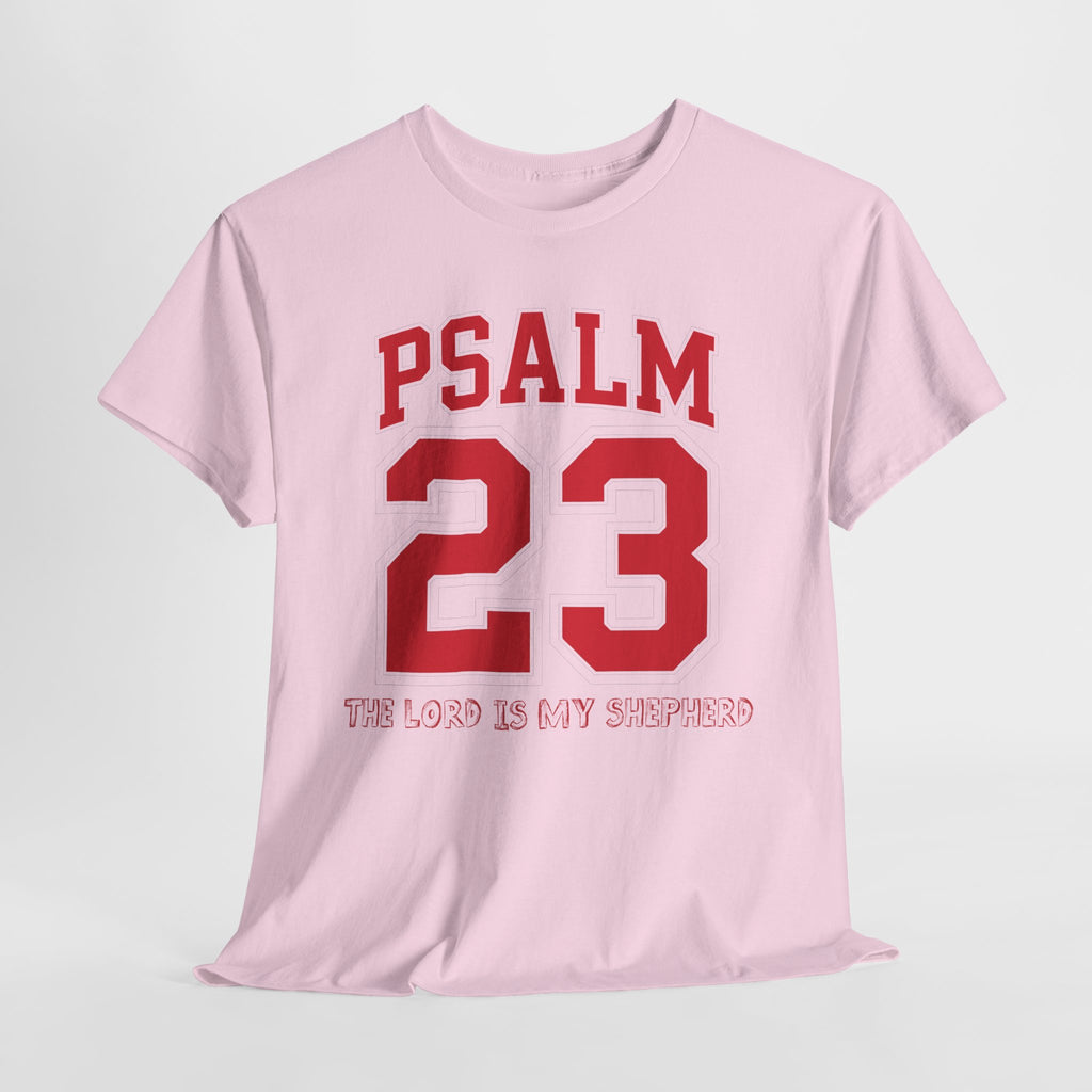 Psalm 23 Varsity T-Shirt — “The Lord Is My Shepherd” Unisex Cotton Tee