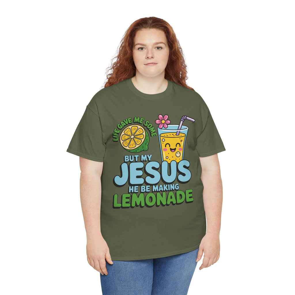 Christian Lemonade T‑Shirt — "Life Gave Me Some Lemons, My Jesus Makes Lemonade"Unisex Cotton Tee