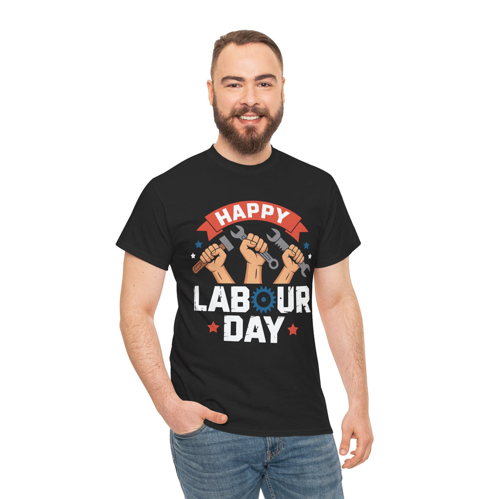 Happy US Labour Day Unisex Heavy Cotton T-Shirt