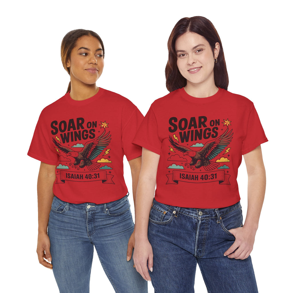Isaiah 40:31 "Soar on Wings" Eagle Unisex Cotton T-Shirt