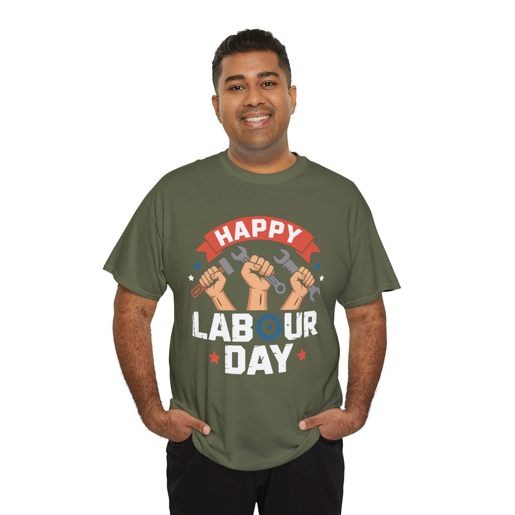 Happy US Labour Day Unisex Heavy Cotton T-Shirt